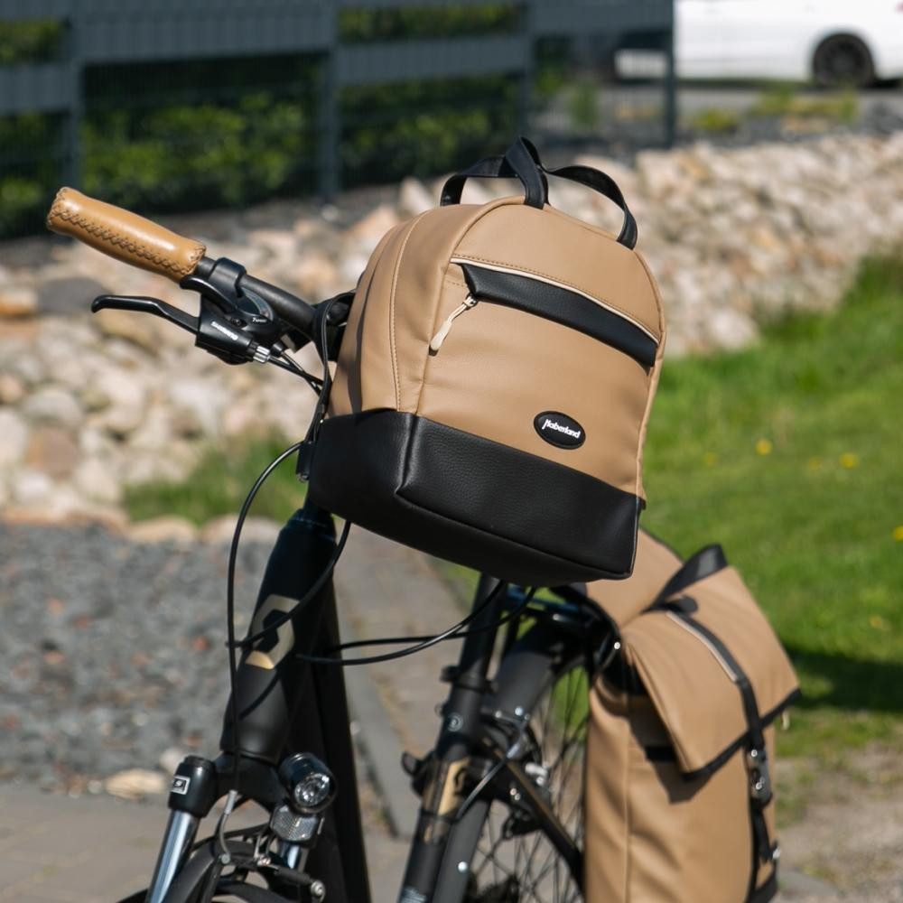 Haberland Fahrradtasche Haberland Rucksack-Lenkertasche Bella hellbr./sw beige - flexible Lenk