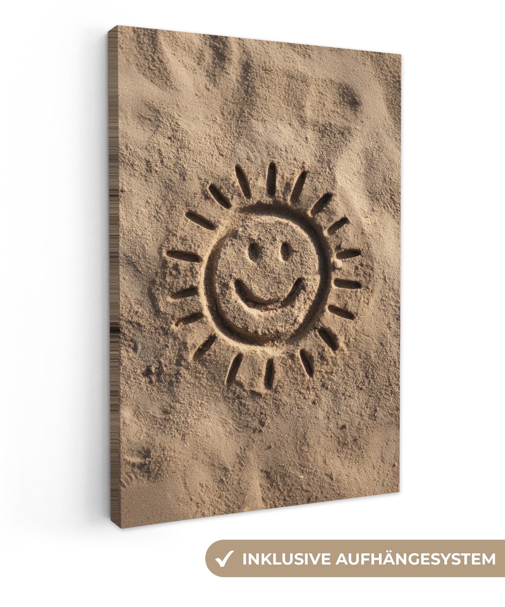 OneMillionCanvasses® Leinwandbild Gesicht - Sonne - günstig online kaufen