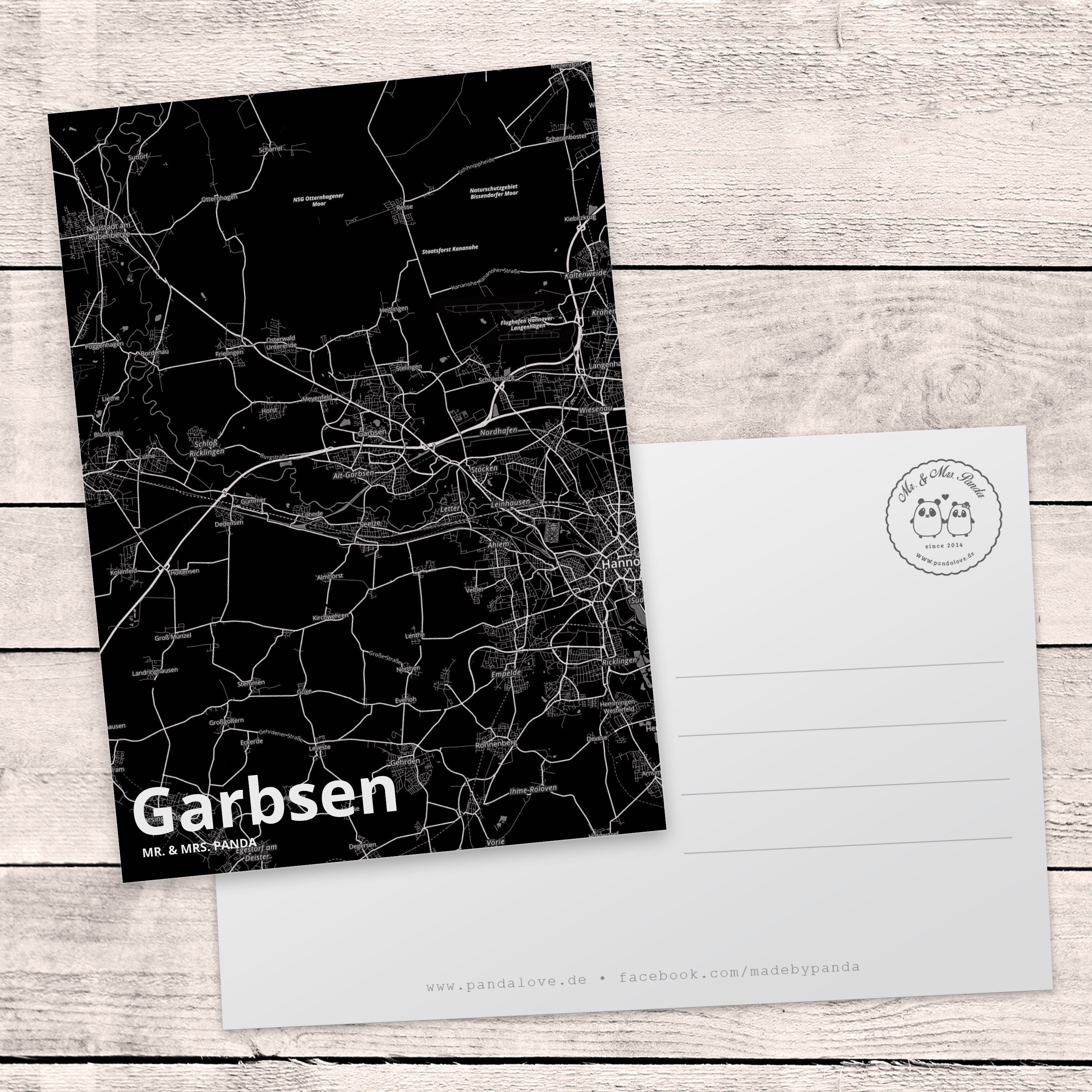 Mr. Städte, Ort, - Einladungskarte, Garbsen & Mrs. Geschenk, Grußkarte, Panda Stadt, Postkarte K