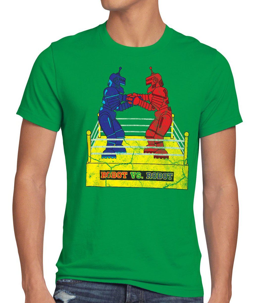 Robot sheldon Theory style3 grün em big bang rock Cooper T-Shirt spiel boxen Print-Shirt Roboter Herren
