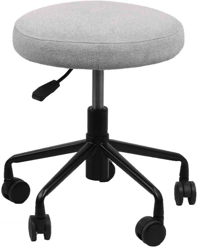 COUCH Drehhocker Rollenspieler, Stuhlbeine aus Metall, mit einem Webstoff Bezug, Sitzhöhe 48,5 cm