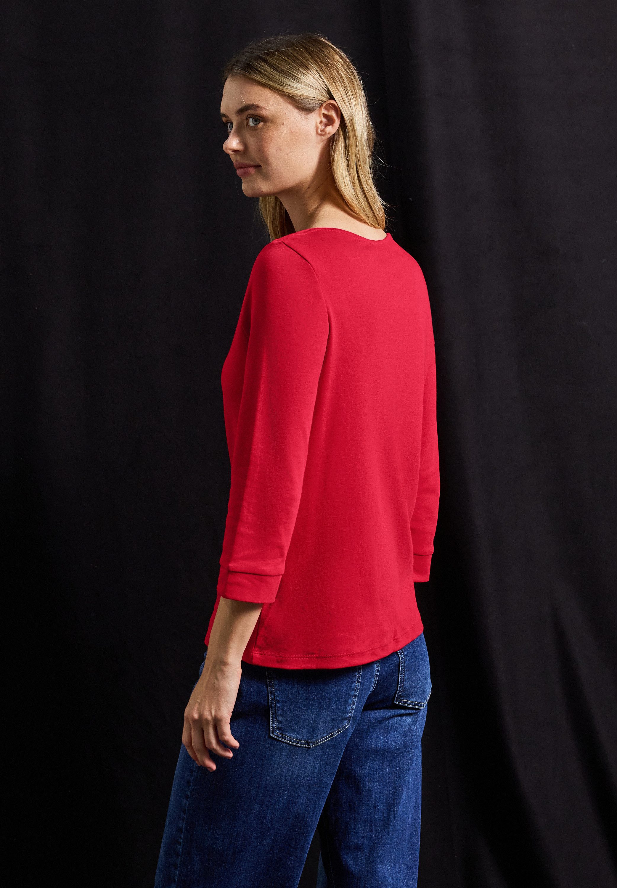 STREET ONE T-Shirt 3/4-Arm Shirt mit U-Boot-Ausschnitt günstig online kaufen