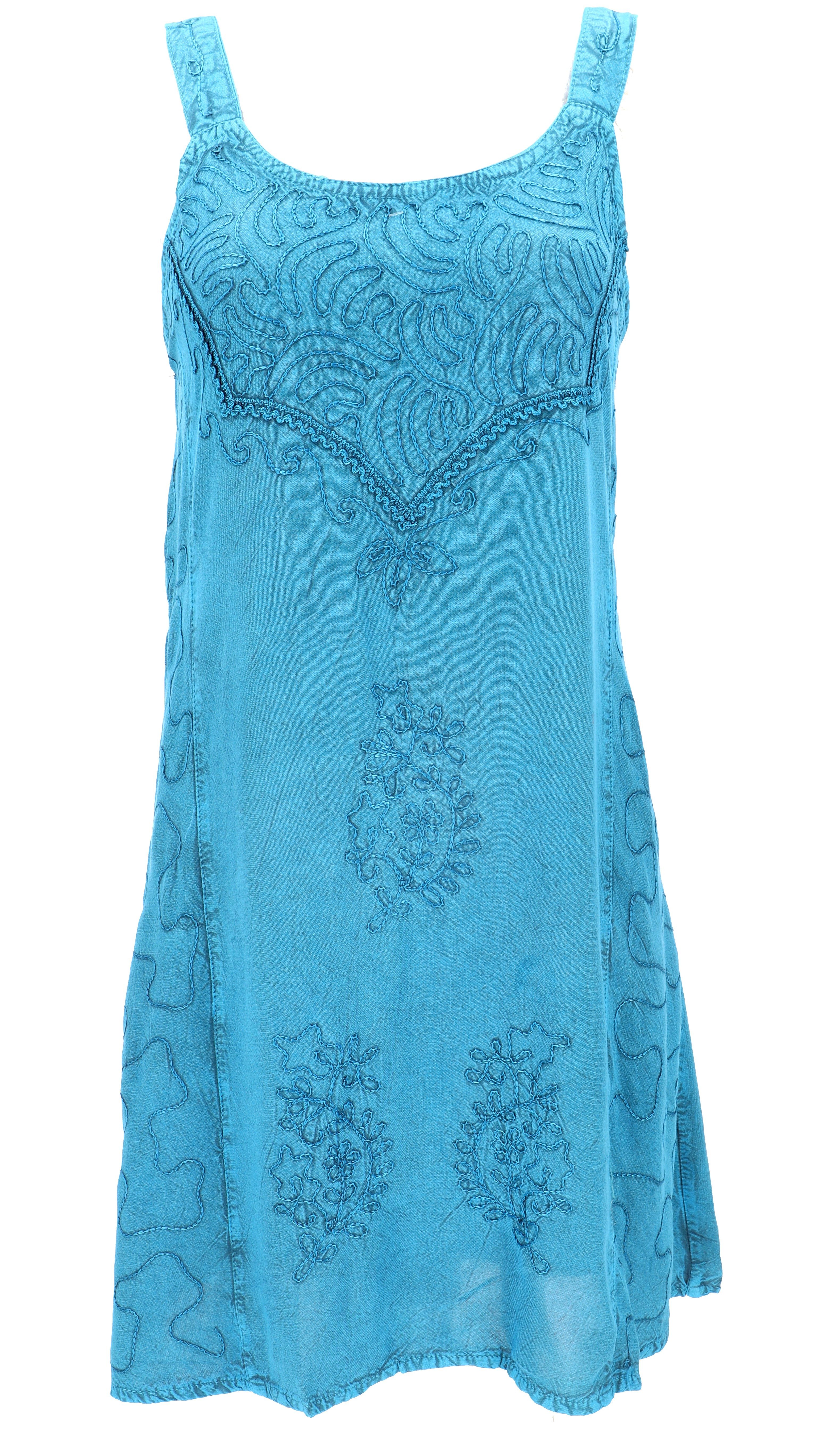 Guru-Shop Midikleid Besticktes Indisches Minikleid Boho günstig online kaufen