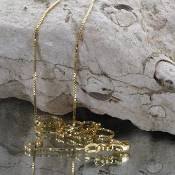 HOPLO Goldkette Goldkette Venezianerkette Länge 45cm - Breite 0,7mm - 750-18 Karat Gol, Made in Germany