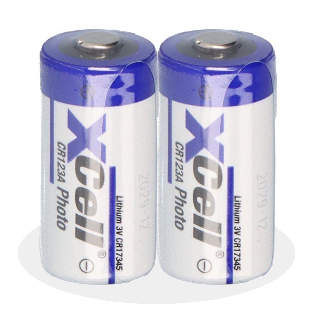 XCell 2x CR123A DL123A Batterien 3V CR17345 Ultra Lithium Foto lose Batterie