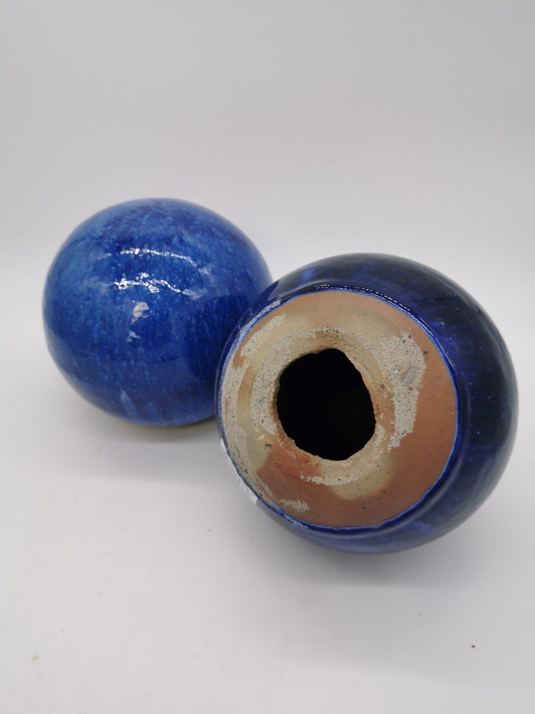 Kugel Rosenkugel 100% Teramico Gartenkugel Dekokugel 28cm Frostfest Blau Keramik,