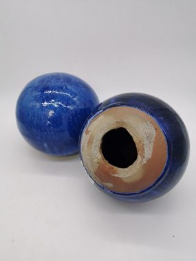 Teramico Dekokugel Gartenkugel Rosenkugel Keramik 16x14cm Blau, 100% Frostfest