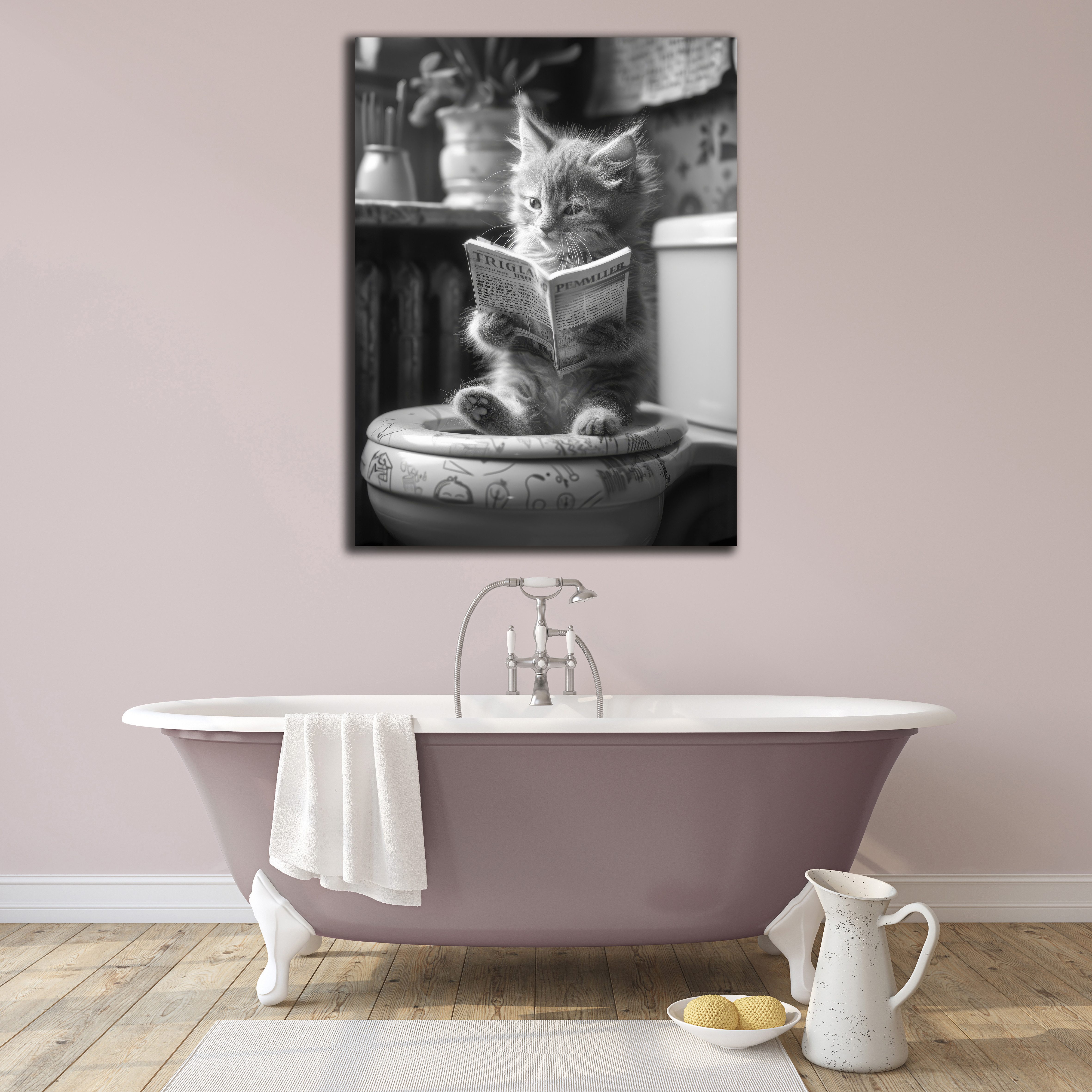 DARO Design Leinwandbild Modern Abstrakt Wandbilder XXL Wandbild Wand Deko Leinwand Bilder, (Katze - Bild groß Wohnzimmer Schlafzimmer Küche Esszimmer Einteilig – Bild 2 von 5