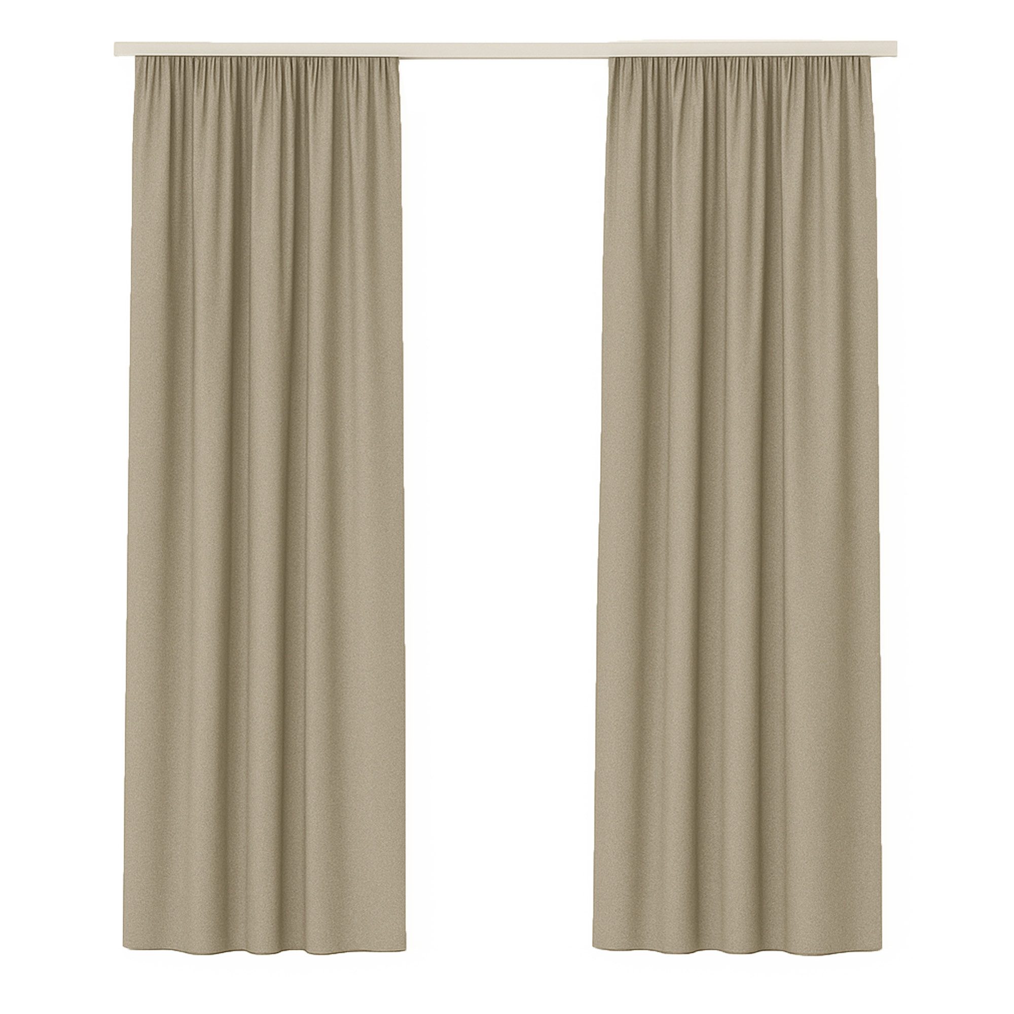 Bestlivings Gardine 2er-Set „Ellen“ – blickdichte Vorhänge mit Universalband, Kräuselband (2 St), blickdicht, in moderner Satin-Optik, pflegeleicht, für Wohn- & Schlafzimmer