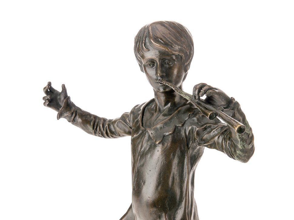 Aubaho Skulptur Bronzeskulptur Skulptur Peter Pan Bronze Re George nach Figur Frampton