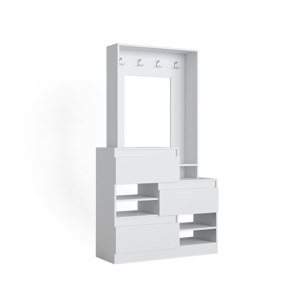 Vicco Garderoben-Set Evia, Weiß, 100 x 180 cm, (kein Set) günstig online kaufen