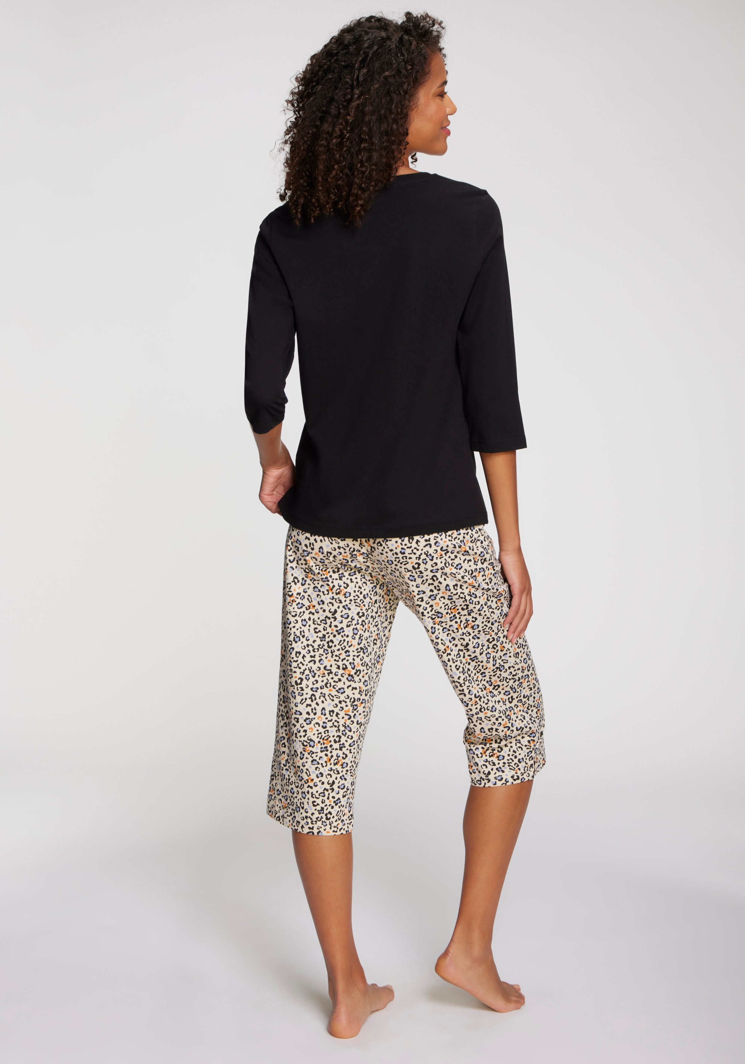 Vivance Dreams Capri-Pyjama (Set, 2 tlg) mit schönem Animalprint
