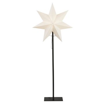 STAR TRADING LED Stern Papierstern Weihnachtsstern stehend 7-zackig 34cm E14 inkl. Kabel weiß