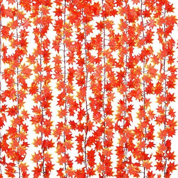 Kunstblumenstrauß Künstliche Künstliche Ahornblatt Girlande hängende Ranke, AUKUU, Hochzeitsdekoration