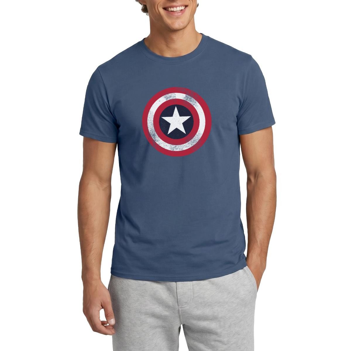 T-Shirt Avengers Captain America Emblem Männer T-Shirt