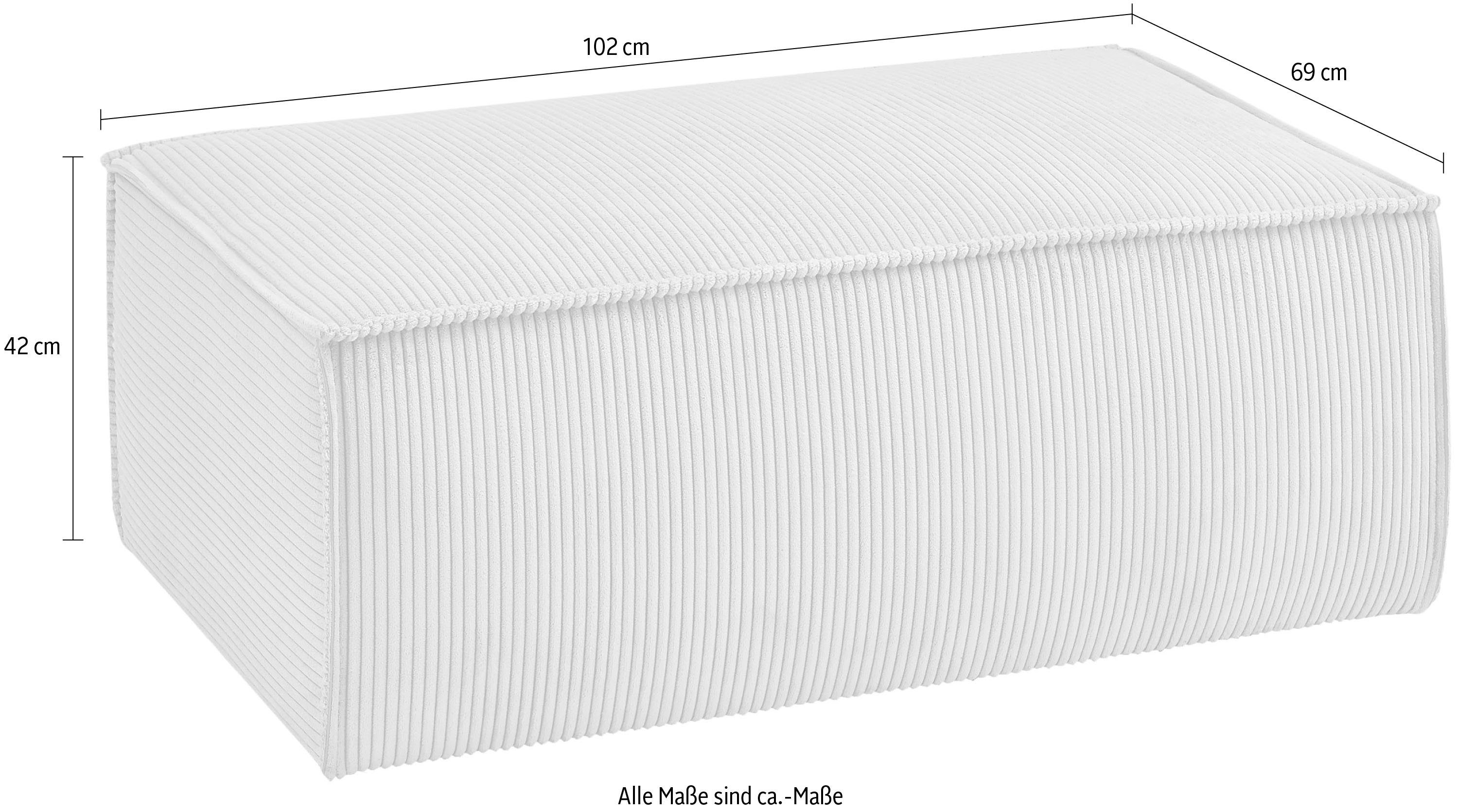Home affaire Hocker SHERWOOD, Polsterhocker in 3 Stoffarten verfügbar, passend zur Polster-Serie SHERWOOD