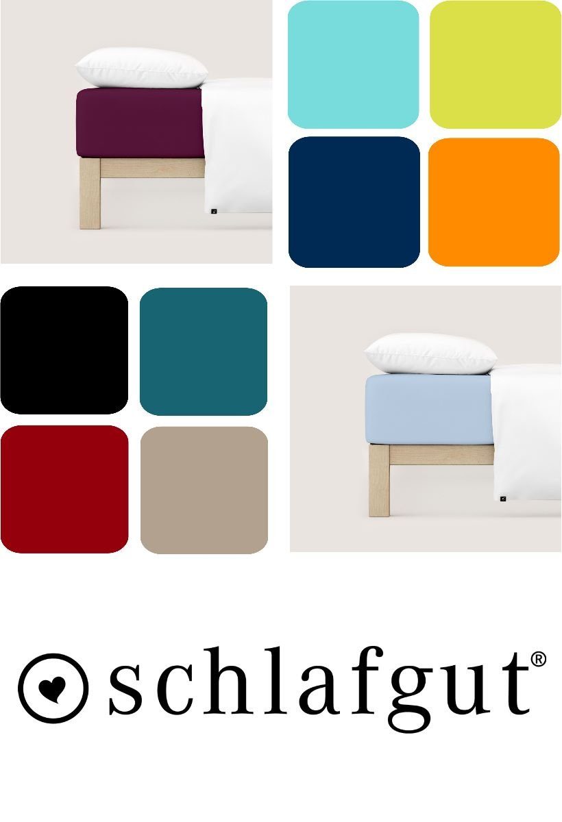 Schlafgut Spannbettlaken Schlafgut Boxspring Spannbettlaken Jersey Elasthan, Gummizug: rundum, mit Rundumgummizug, für Boxspringmatratzen oder Wasserbetten