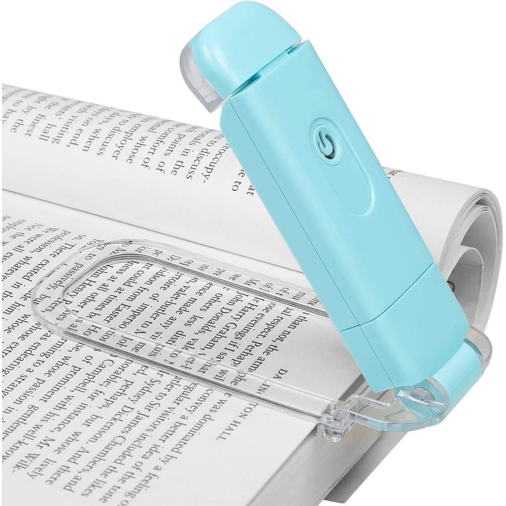 Leselampe USB Leselampe LED Jormftte Buch Buchlampe LED Wiederaufladbare, Blau