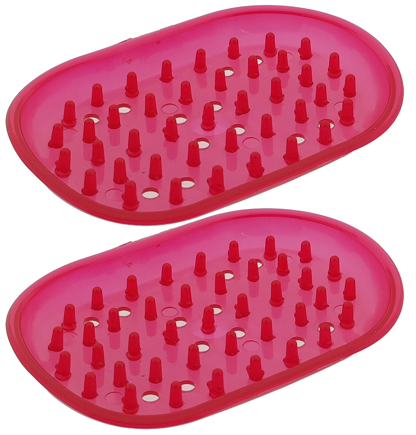 varivendo Seifenablage 2er Set Seifen-Igel pink, Breite: 8,5000000000000 cm, Ø 0 cm, PVC, Stück, 1-St., Seifen-Igel, seifenablage seifenigel seifenunterlage pvc seifenhalter badzubehör ba