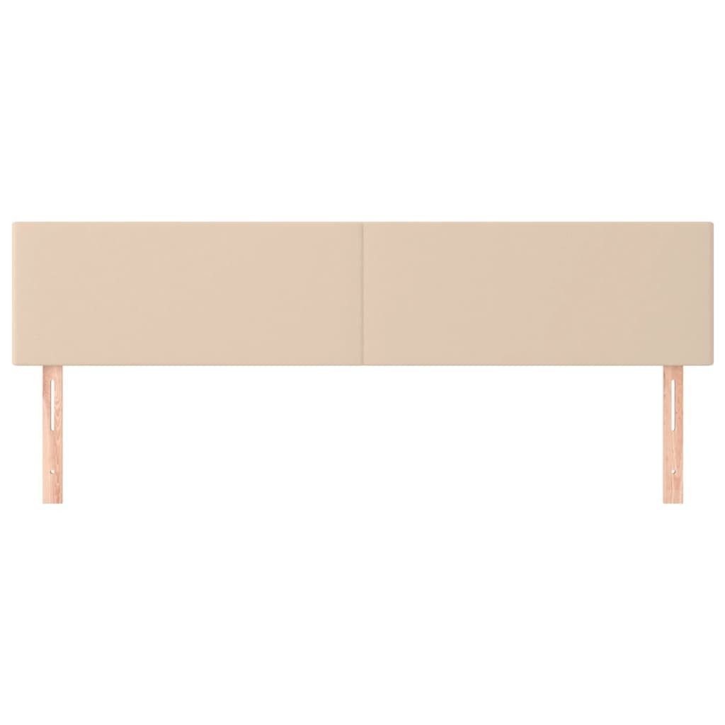 vidaXL Bett Kopfteile Cappuccino-Braun 200x5x78/88 cm Kunstleder (1-tlg)