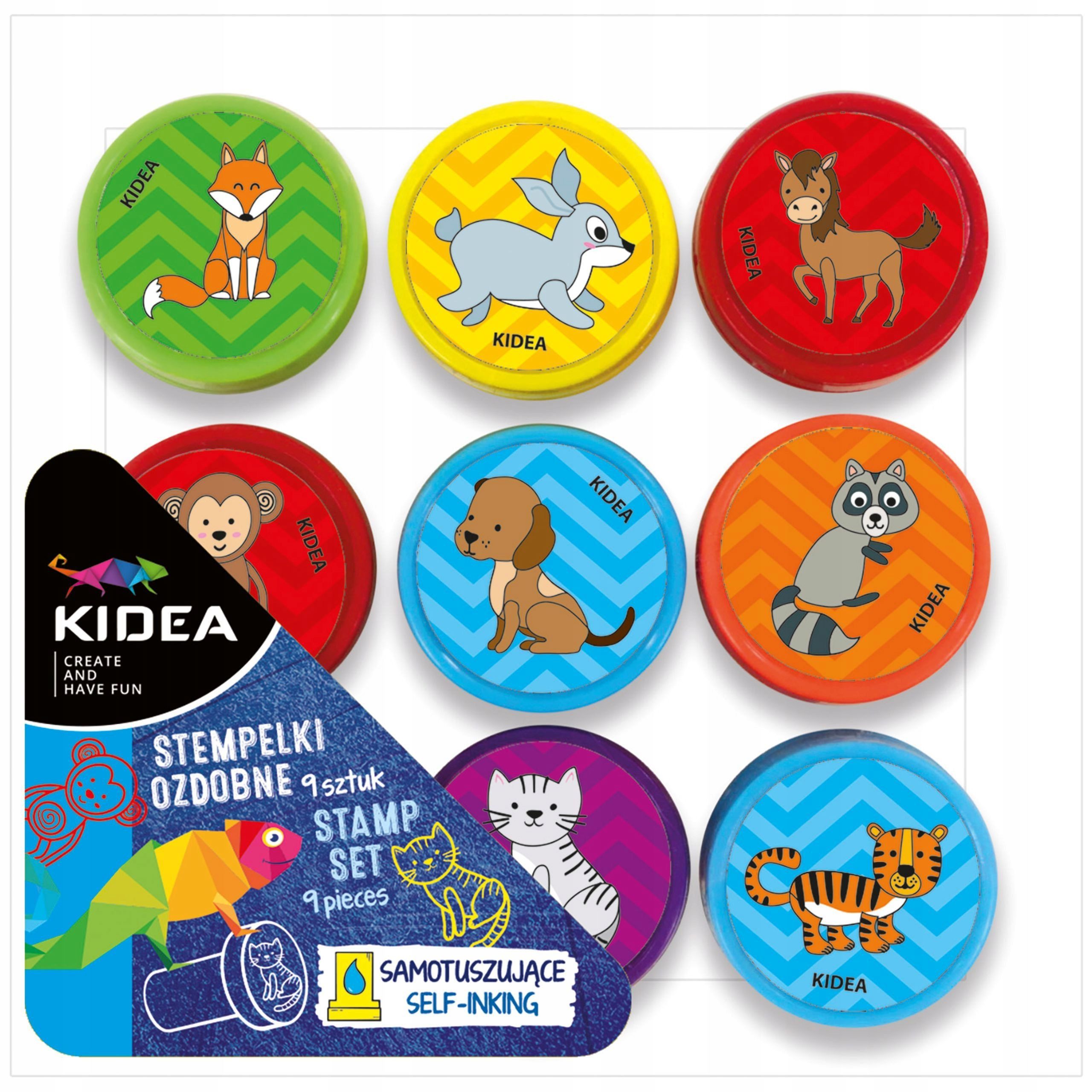 Festivalartikel Stempel Stempel für Kinder Tiere Kidea DERFORM SOC9KA zum Verzieren