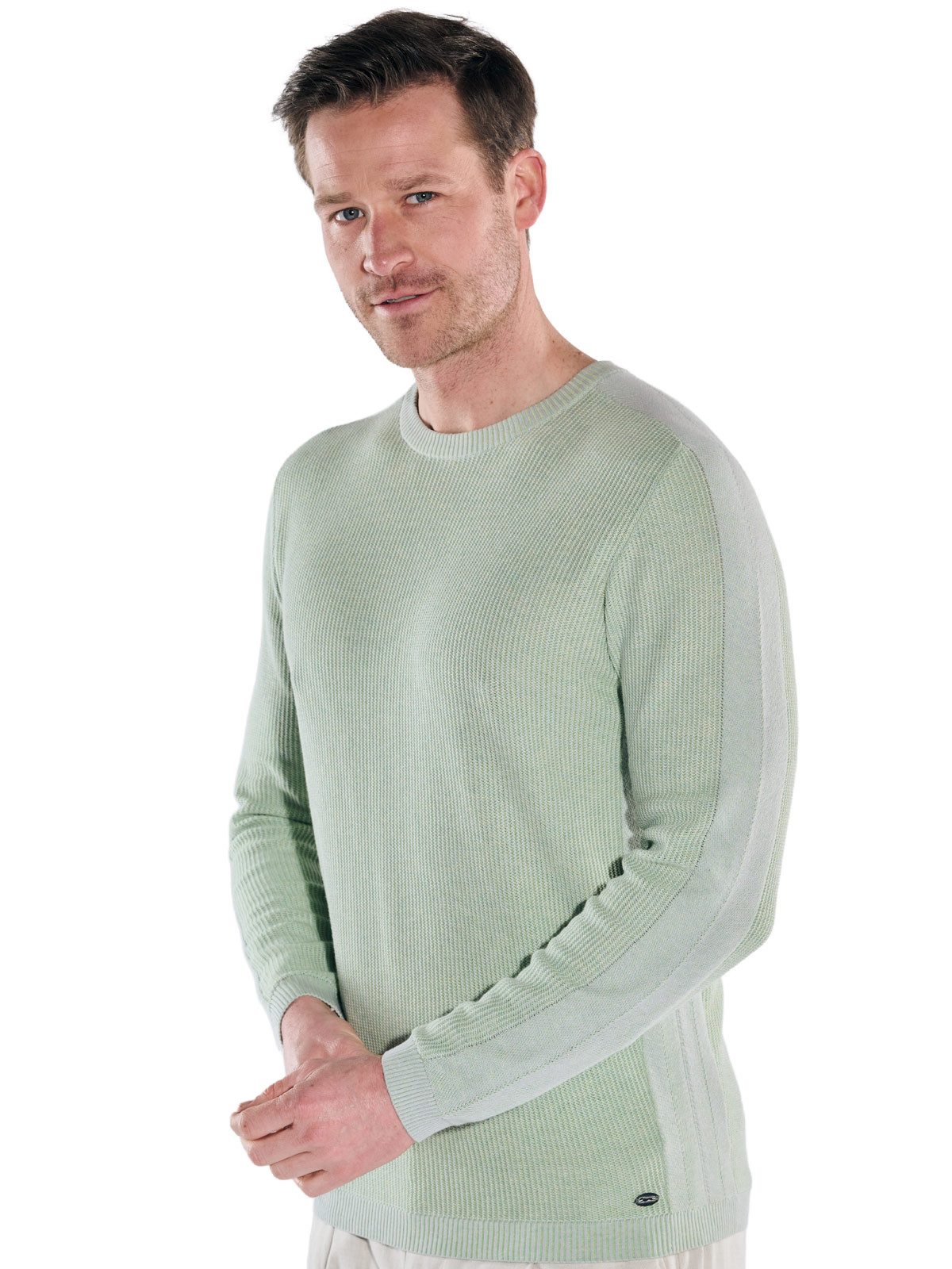 Engbers Rundhalspullover Herren Pullover Rundhals, Hellgruen