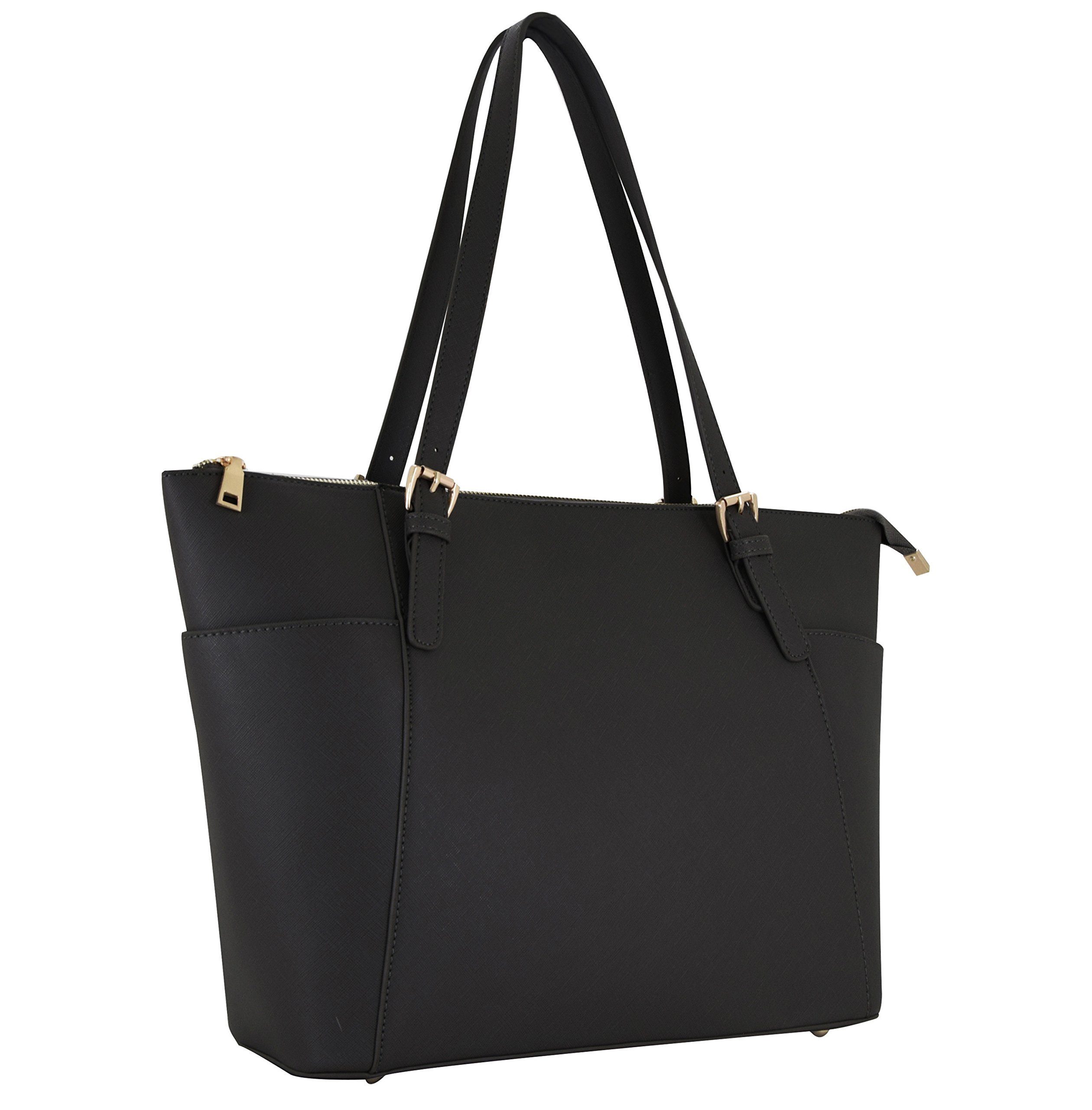 Vanessa & Melissa Handtasche Damen im Saffiano Look, A4