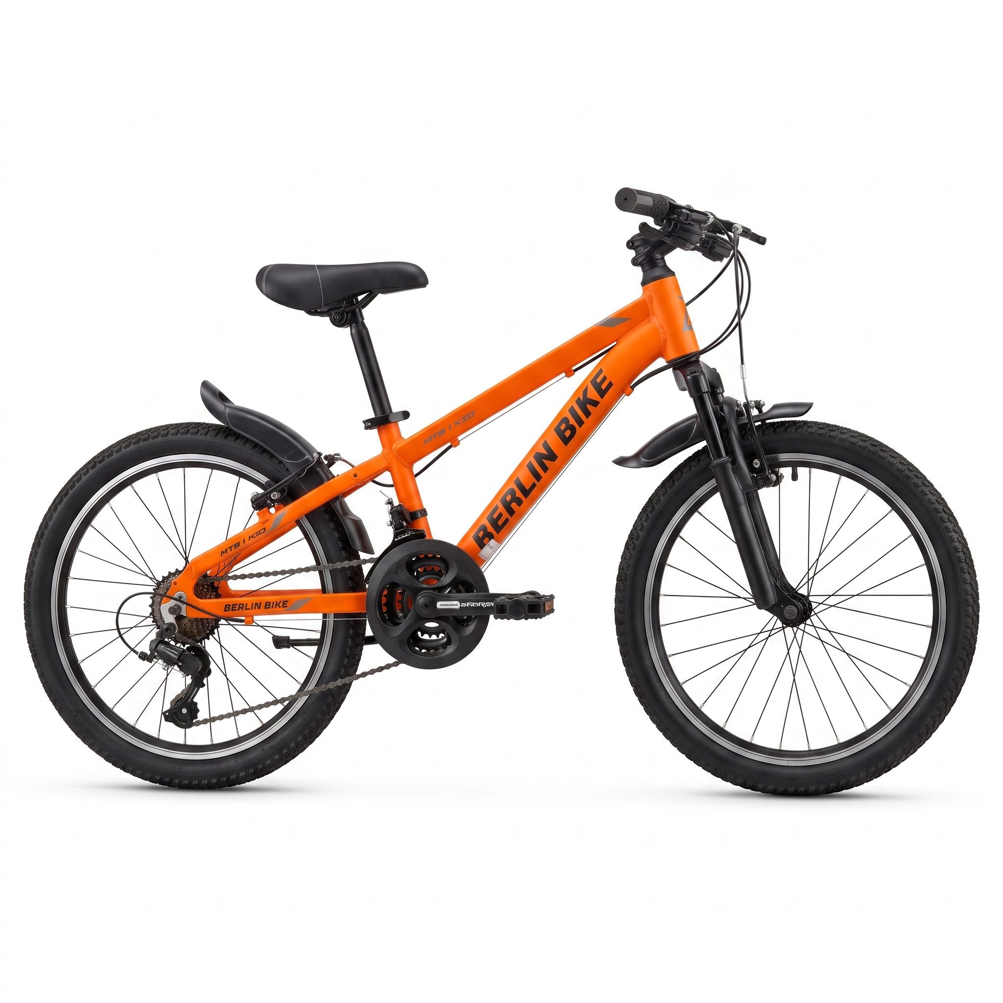 BERLIN BIKE Kinderfahrrad 20 Zoll MTB1 Kid, leichtes Aluminiumrahmen für Mädchen und Jungen, 21 Gang Shimano FD-TZ500/RD-TY200D Schaltwerk, Kettenschaltung, Ideales Geschenk für Kinder