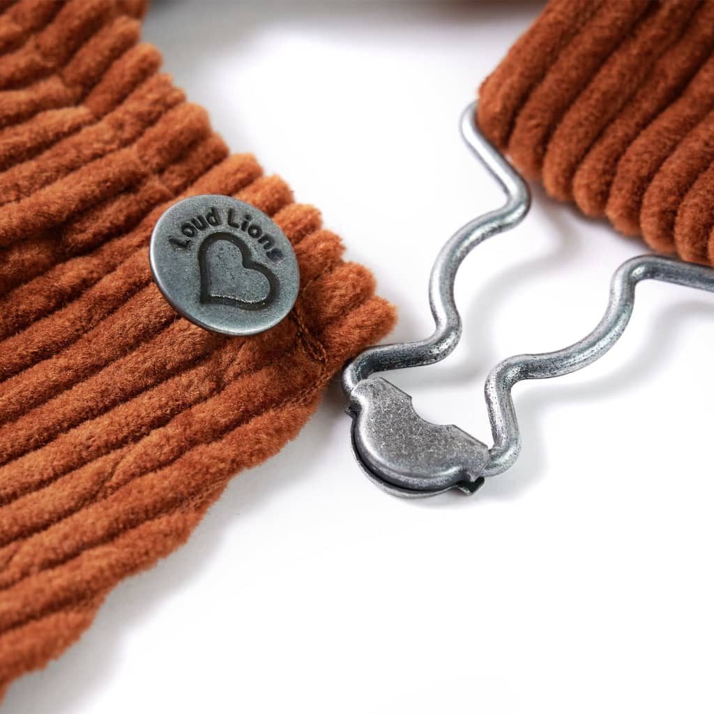 vidaXL Blusenkleid Kinder-Latzkleid Cord Cognac 116