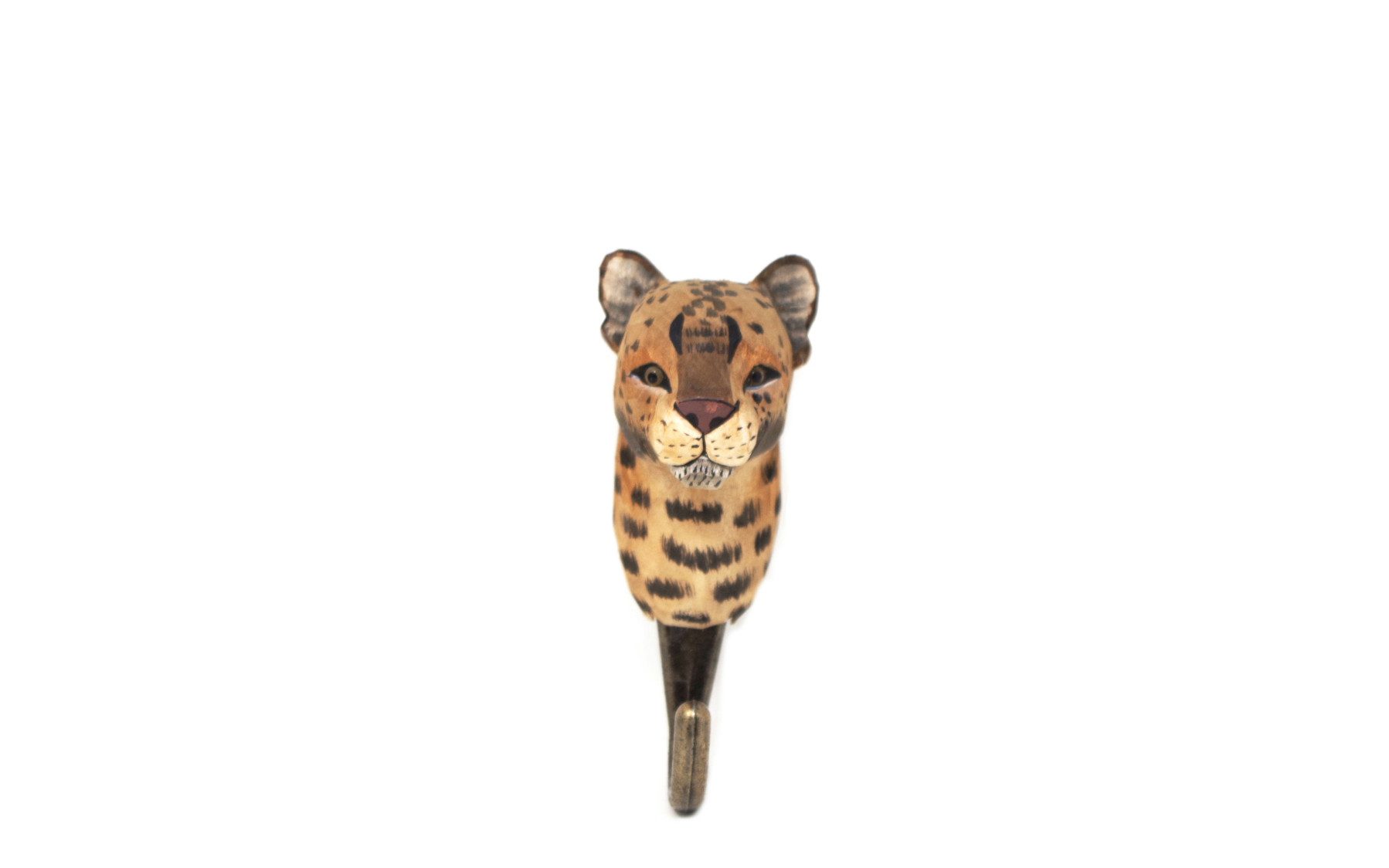 Wildlife Garden Kleiderhaken Kleiderhaken aus Holz - Leopard, Tierkopf