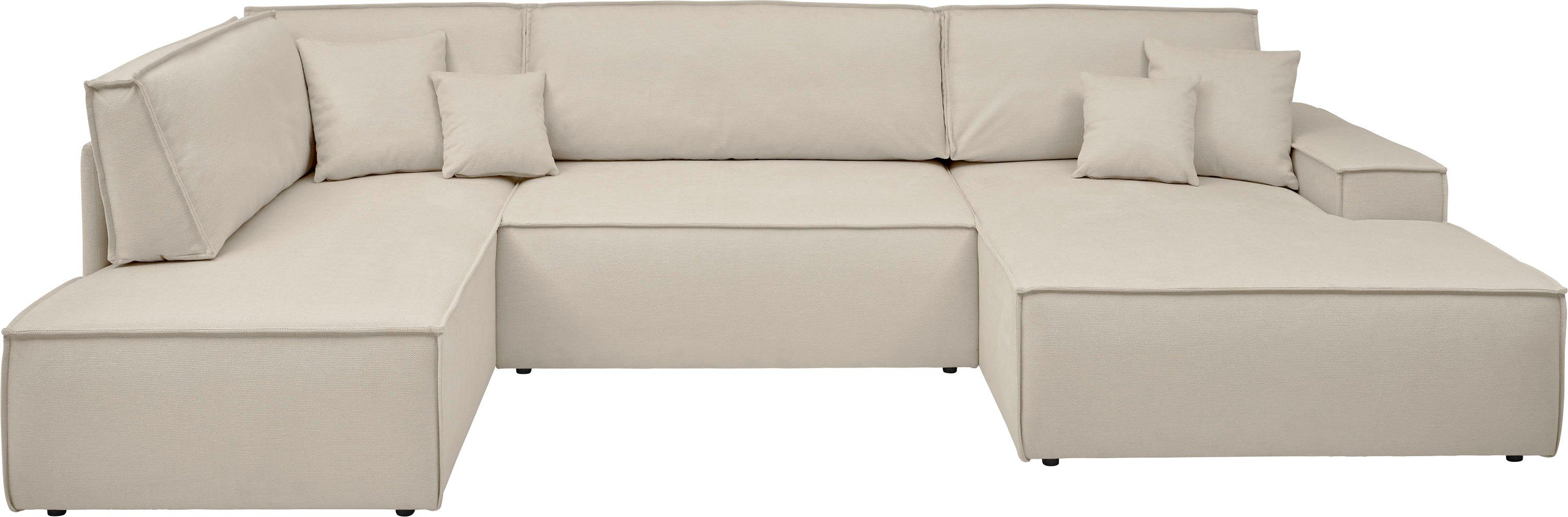 OTTO home Wohnlandschaft FINNLEY U-Form XXL 329 cm - OTTO. Verlässliche Qualität., Schlafsofa, Bettkasten, in Bouclé, Struktur fein und Mega Cord. Reduzierter Preis € 2.099,99. Unverbindliche Preisempfehlung € 3.449,00