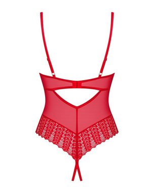 Obsessive Body Ingridia ouvert Body mit offenen Cups - rot