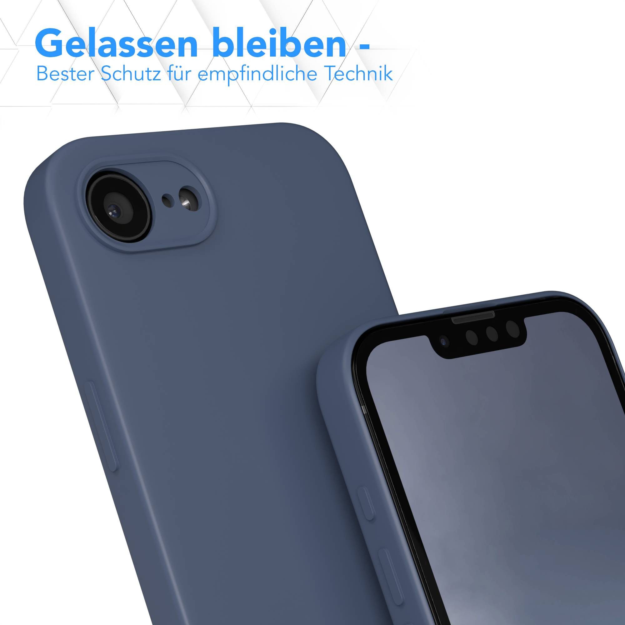 EAZY CASE Handyhülle TPU Hülle für Apple iPhone 17e 6,1 Zoll, Handy Softcase mattierte Silikonhülle Back Cover Soft Blau / Petrol – Bild 4 von 5