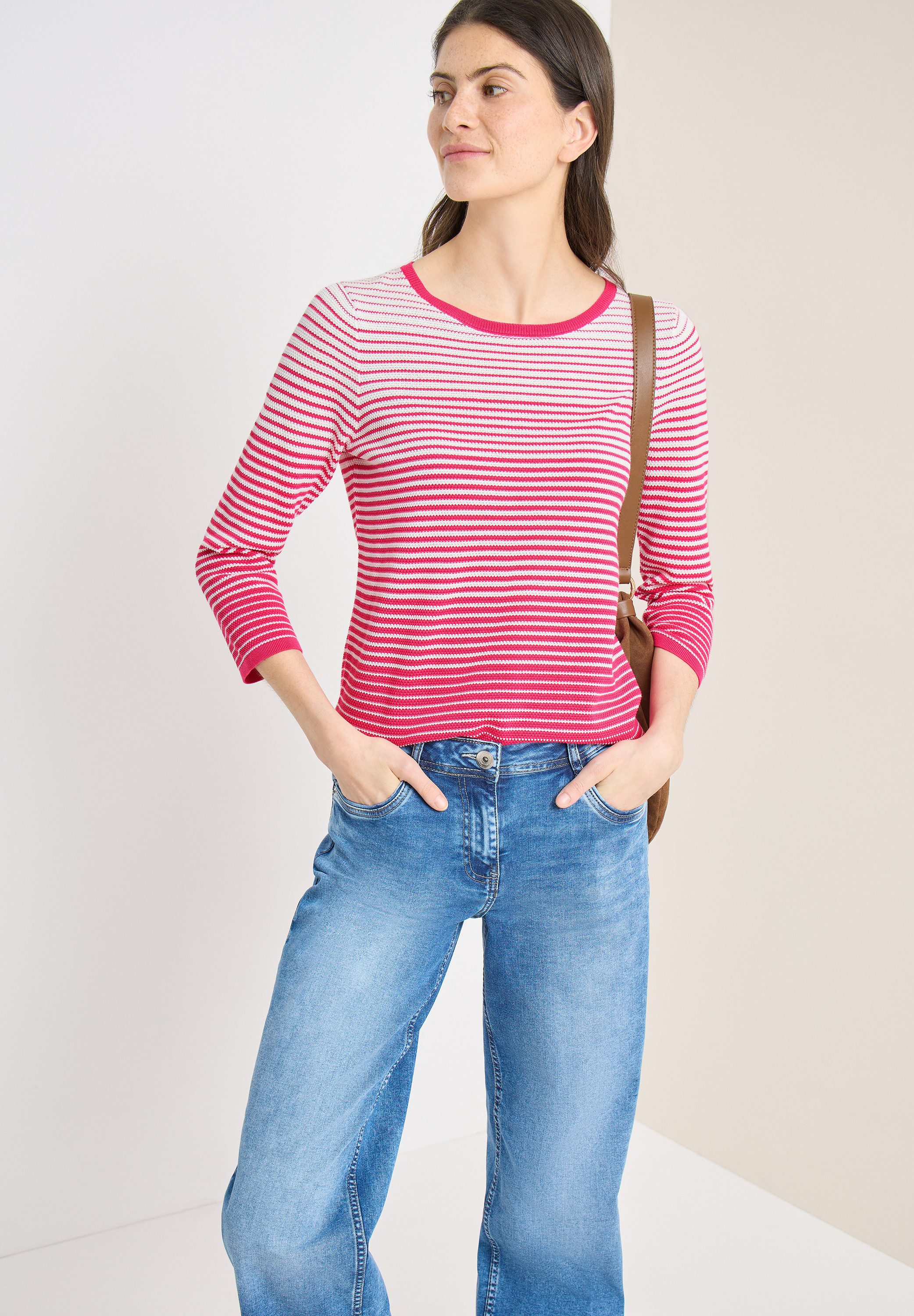 CECIL Strickpullover im soften Baumwoll-Mix günstig online kaufen