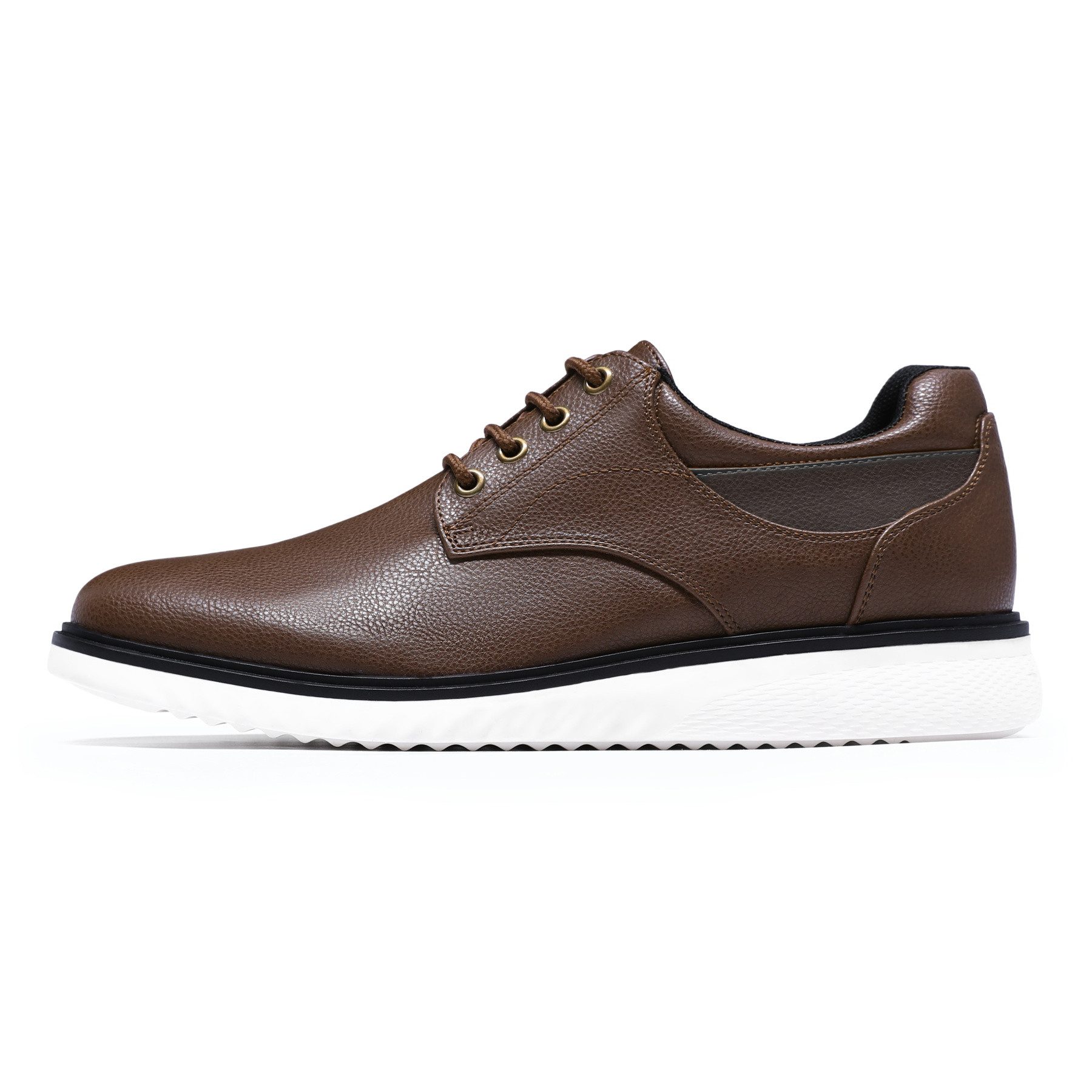 Allthemen Schnürschuh Schnürschuhe Herren Rundkappe Business Halbschuhe aus Leder – Bild 4 von 5