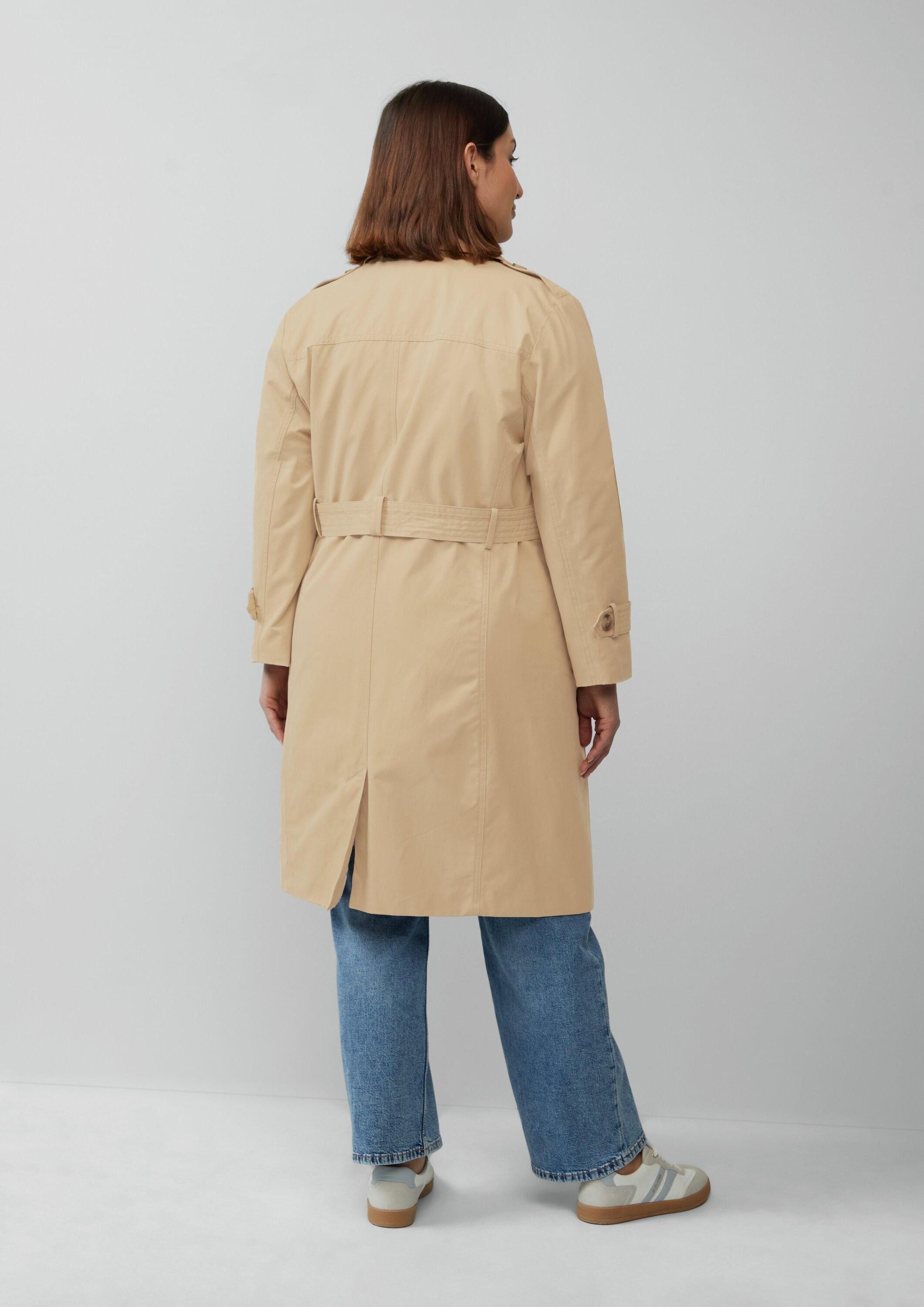 s.Oliver Trenchcoat Outdoor-Mantel Trenchcoat mit Streifen-Futter
