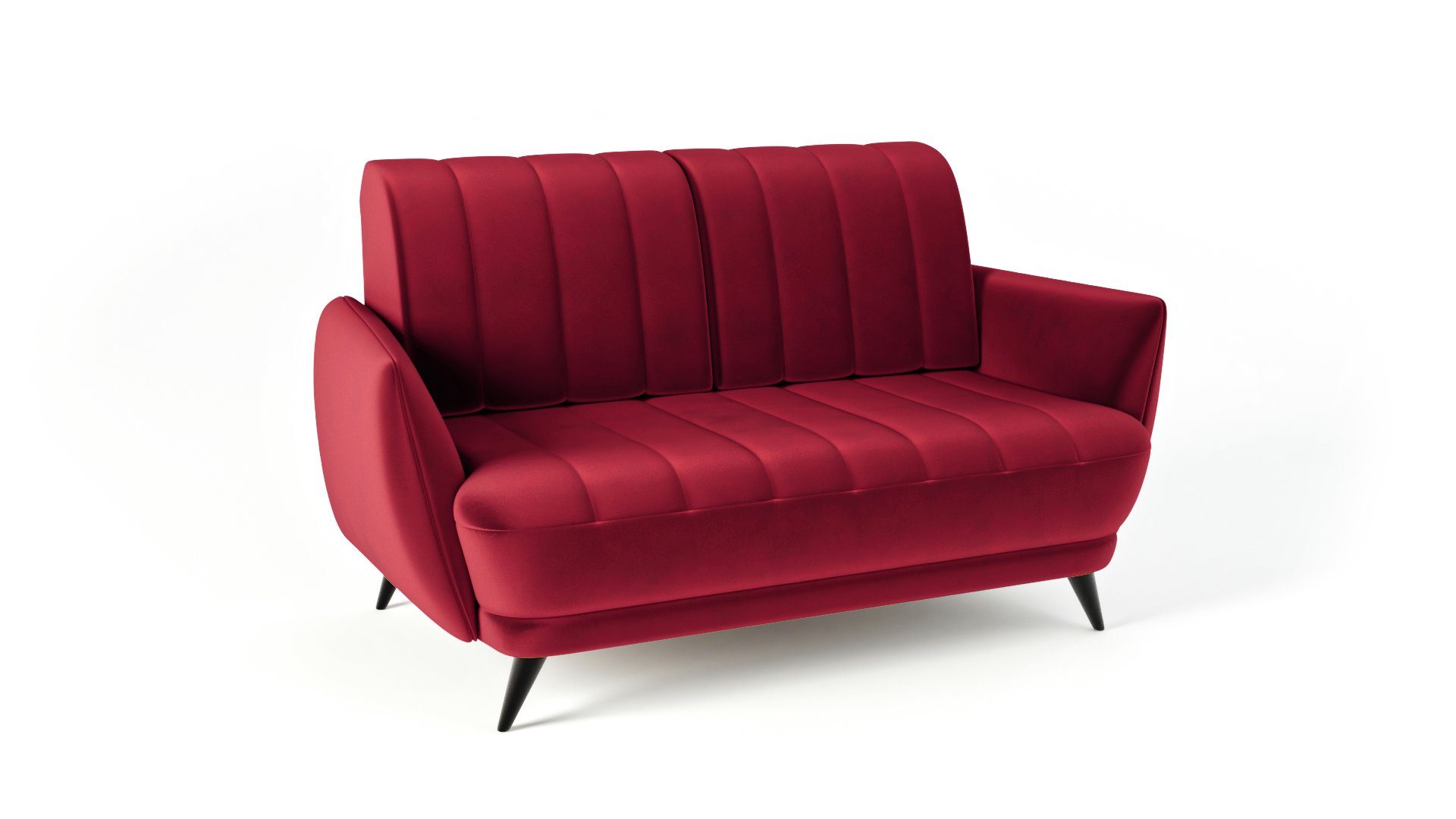 2-Sitzer 2 Rolo Elegantes Rot - Siblo Sofa Zweisitziges Zweisitzer-Sofa