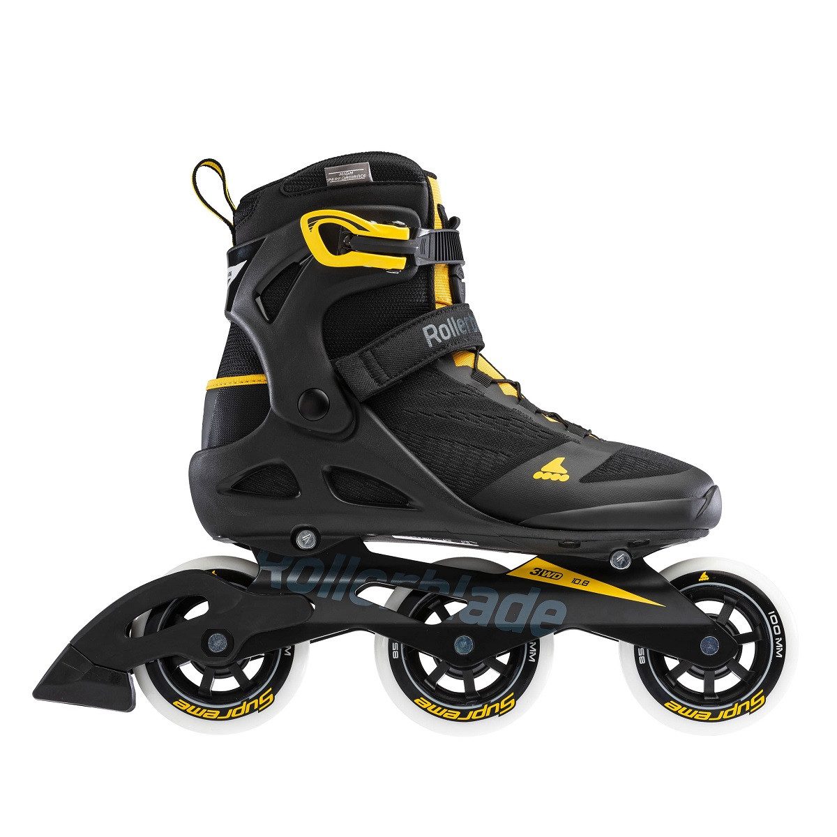 ROLLERBLADE Inlineskates Macroblade 100 3WD (Rollen: 100mm/85A, Kugellager: SG9) schwarz/gelb