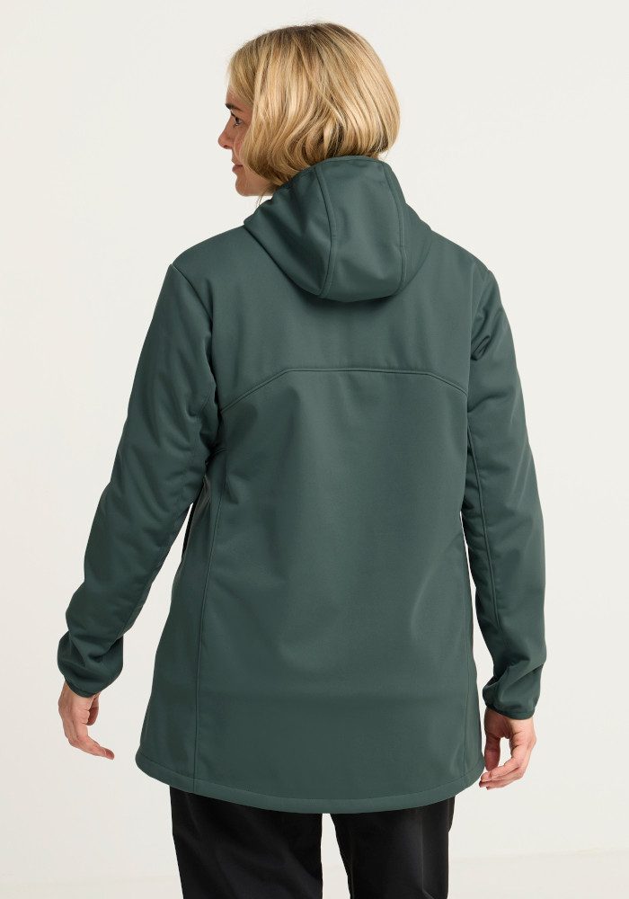 Jack Wolfskin Softshellmantel WINDHAIN 2 COAT W Softshellmantel mit Kapuze, winddicht, wasserabweisend