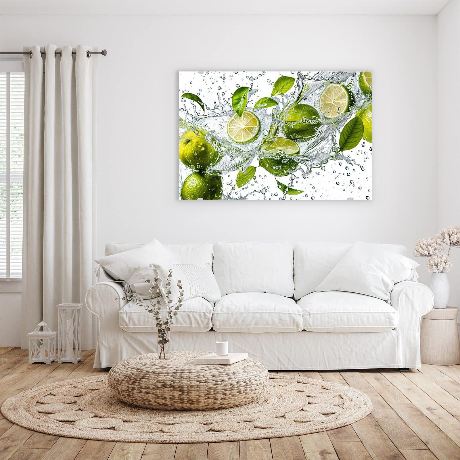 Primedeco Glasbild Wandbild Zitrusfrucht Spritzer mit günstig online kaufen