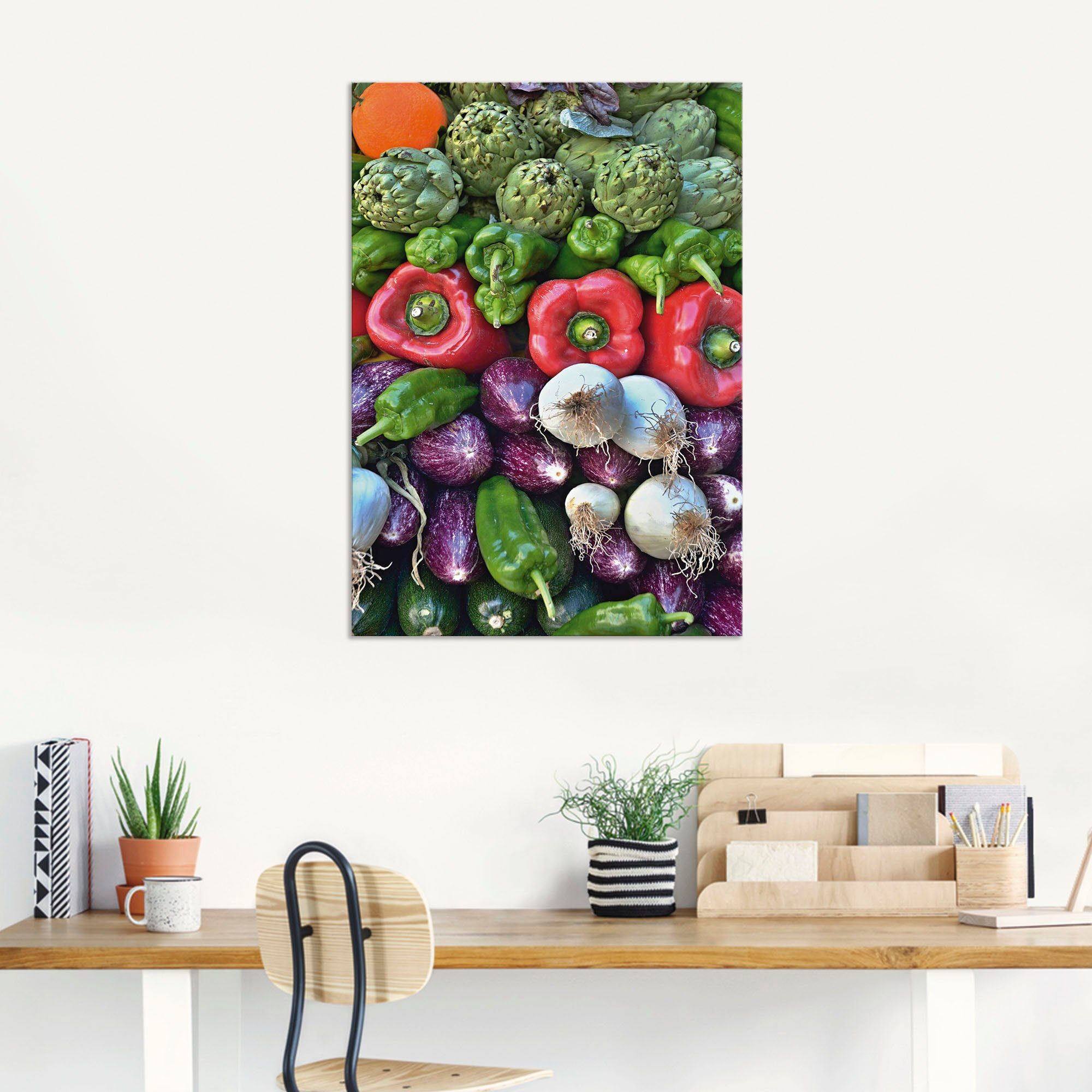 Artland Wandbild »Gemischtes Gemüse vom Markt«, Lebensmittel (1 Stück), in vielen Größen & Produktarten - Alubild / Outdoorbild für den Außenbereich, Leinwandbild, Poster, Wandaufkleber / Wandtattoo auch für Badezimmer geeignet-kaufen