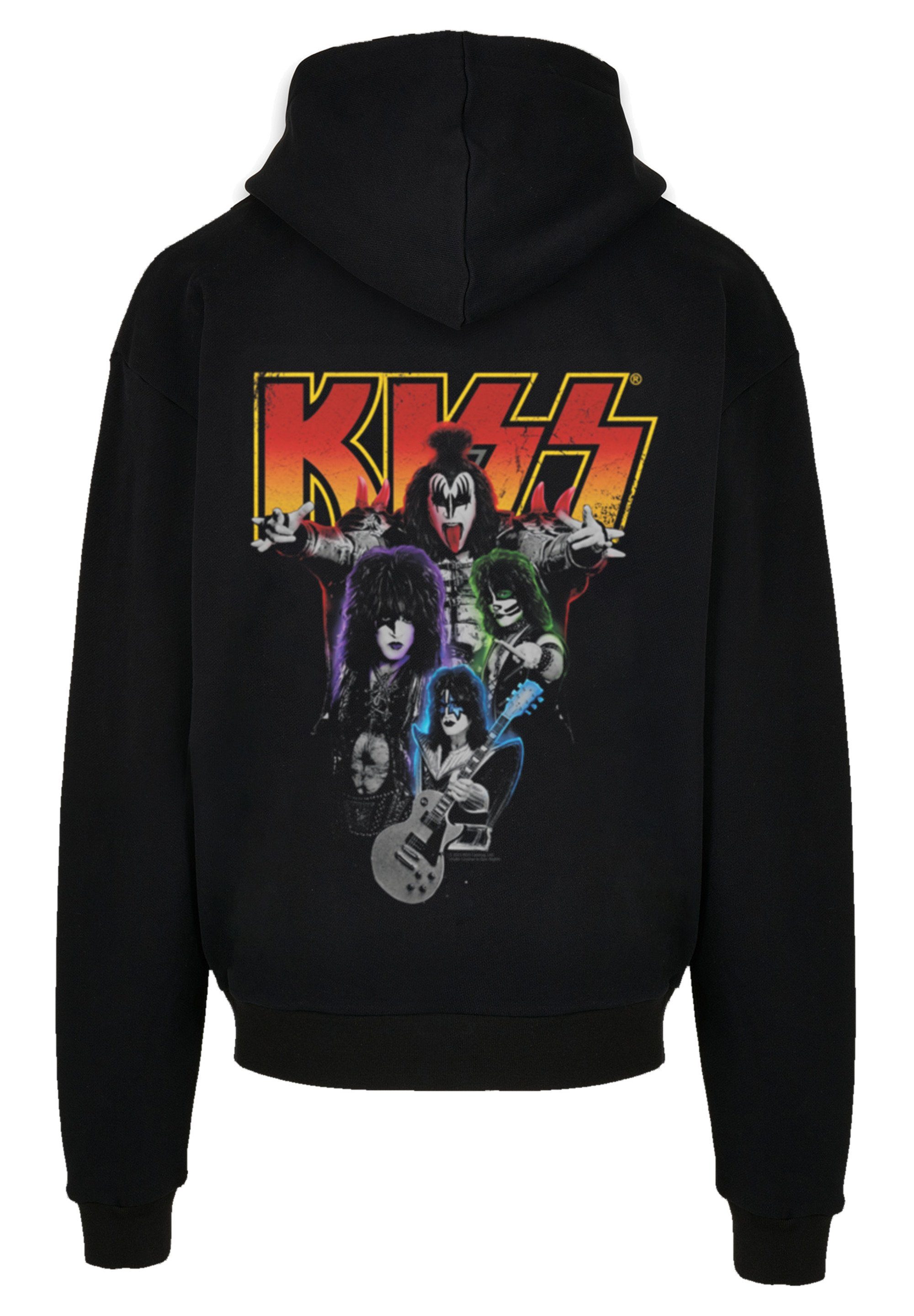 F4NT4STIC Hoodie Rock Neon Premium By Kiss Qualität, Off Rock Band Musik,