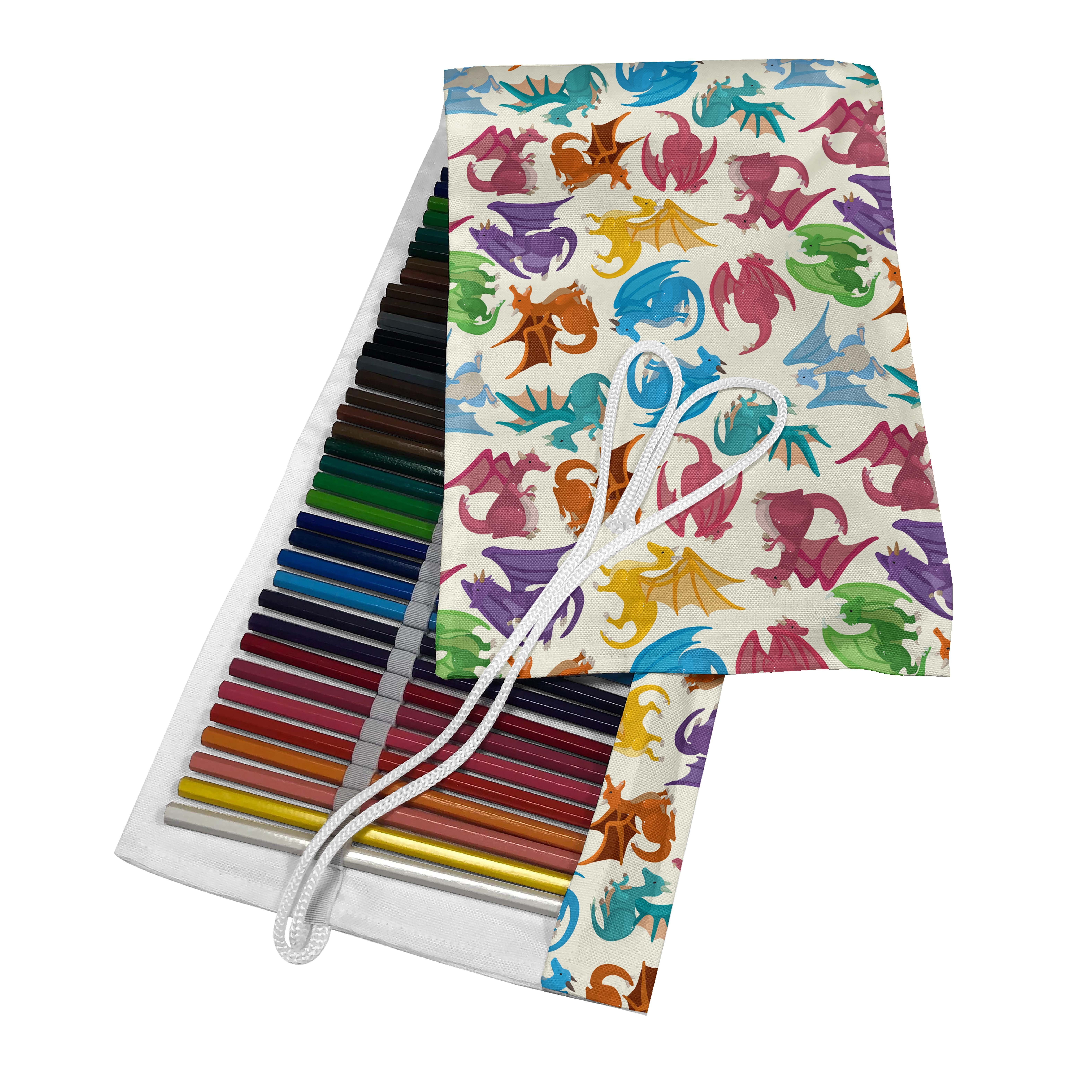 Kinder-Muster tragbar Organizer, Federmäppchen Drachen langlebig und Stiftablage Mehrfarbig Segeltuch Farbige Abakuhaus