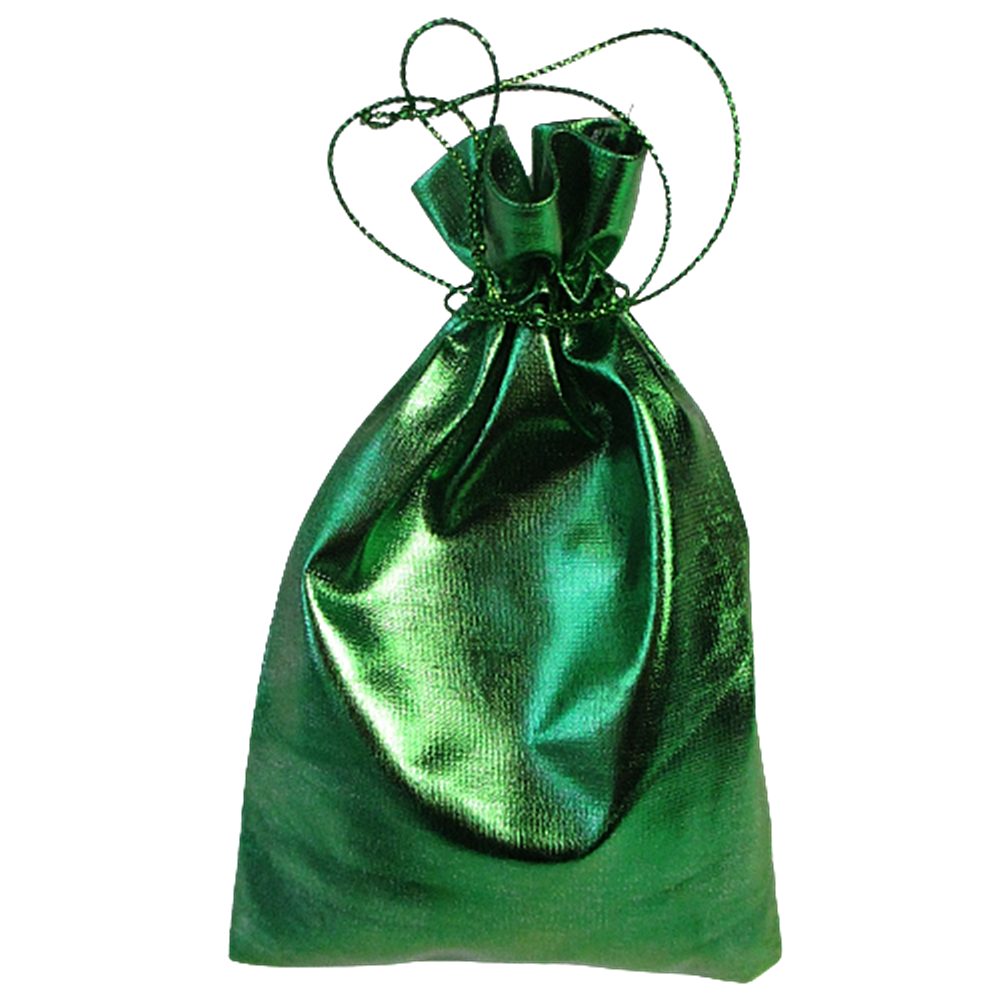 Alltagszauber befüllbarer Adventskalender Organzabeutel grün-metallic 10x15cm (6-tlg)