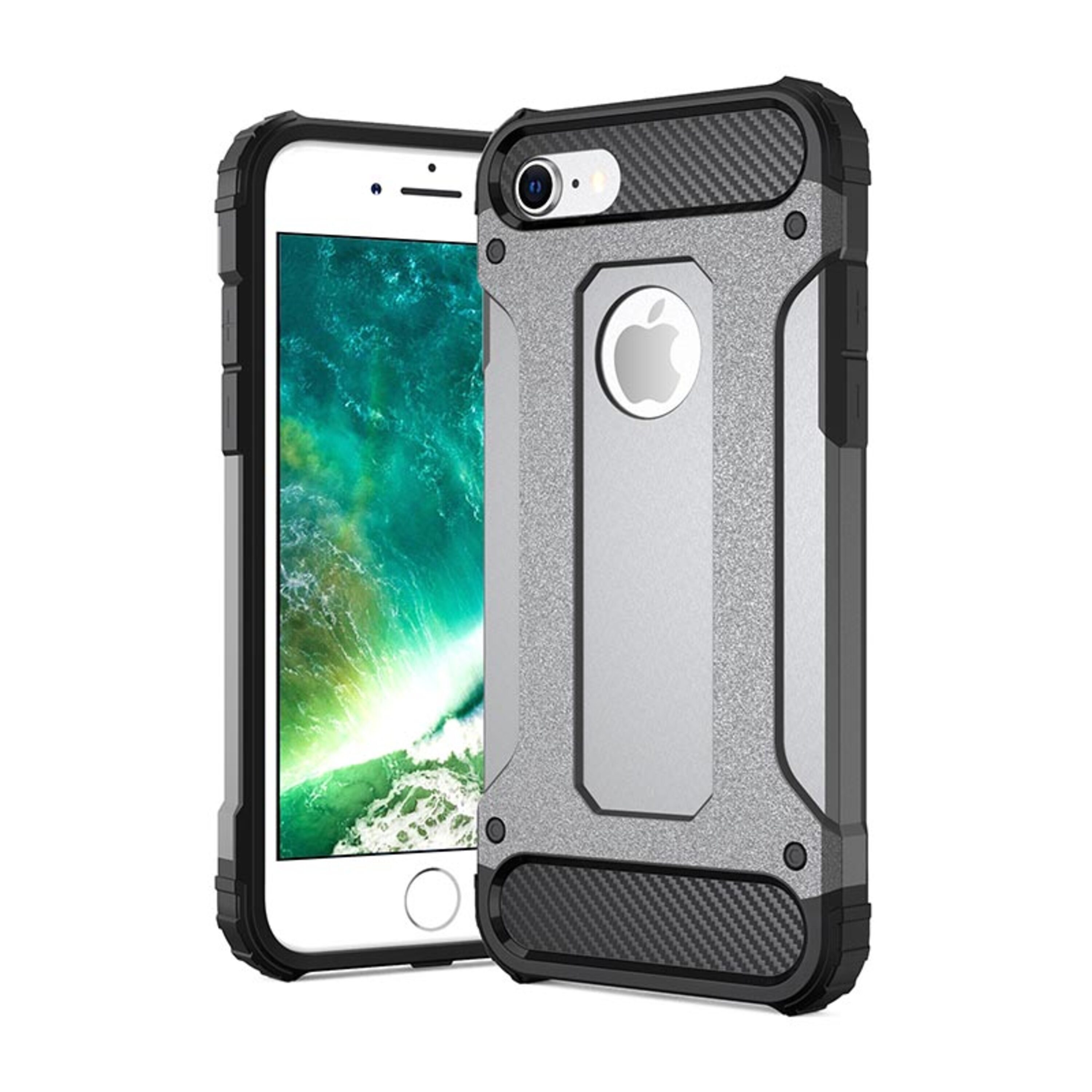 H-basics Handyhülle iPhone 8 - Schutzhülle, Armor Hülle, Outdoor Hülle 14,0 cm (5,5 Zoll)