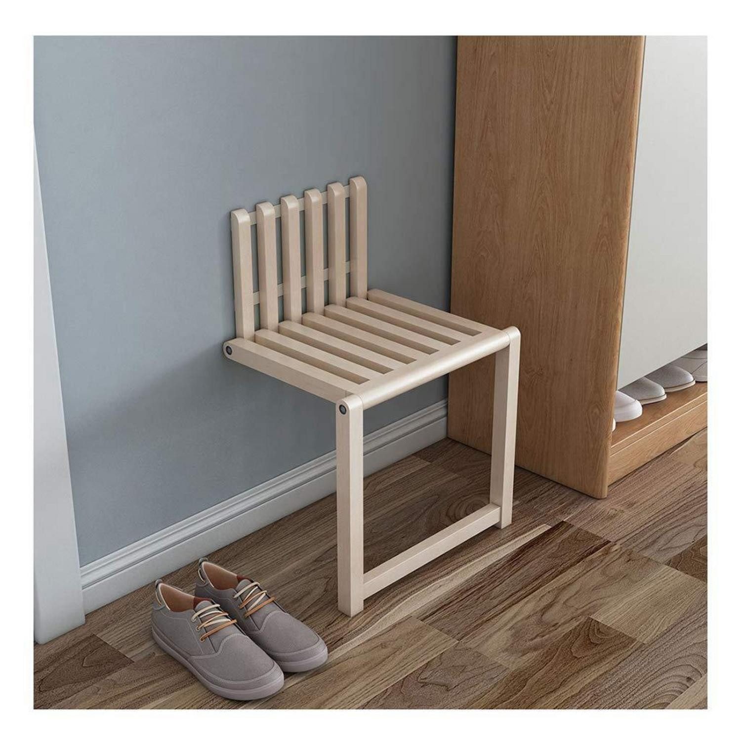 LuxusKollektion Tritthocker Klapphocker Massivholz Holzfarbe Wandmontage (1 St)