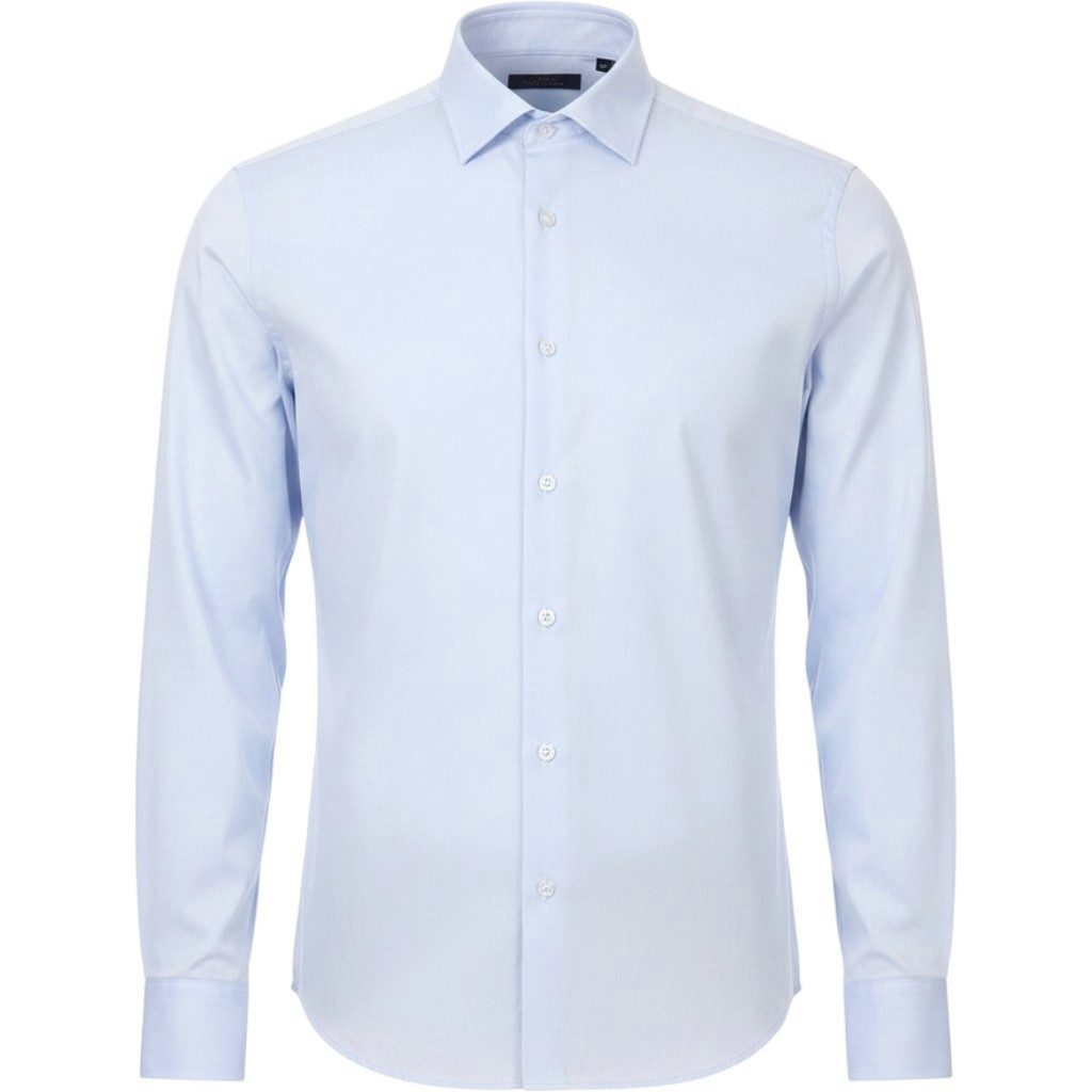 RAMSEY Hemdbluse Helles Blau Klassisches 100% Baumwollhemd