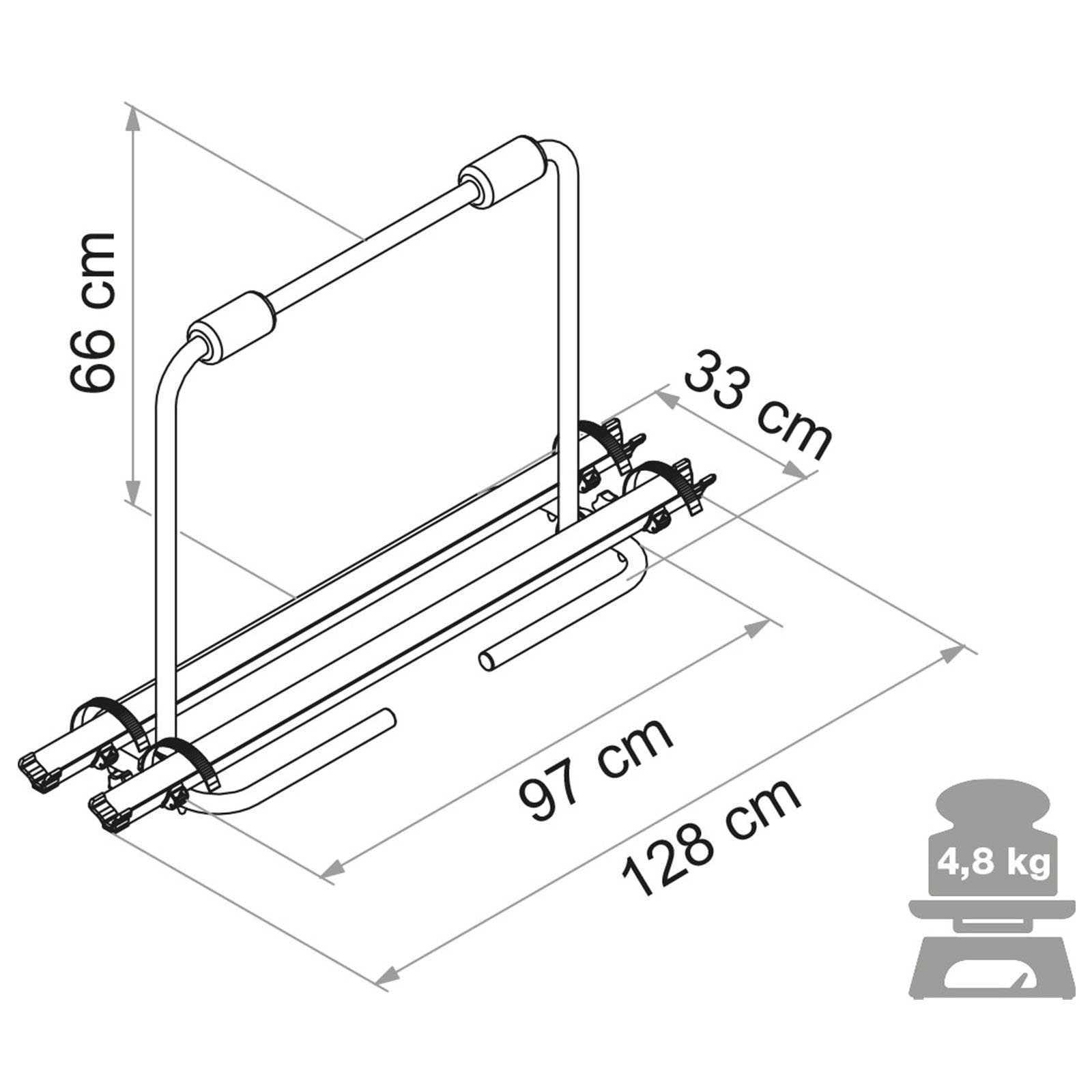 BlueCraft Fahrrad-Deichselträger Biketräger Caravan Wohnwagendeichsel bis 50kg, für Wohnwagen-Deichsel bis 50kg belastbar Biketräger Caravan