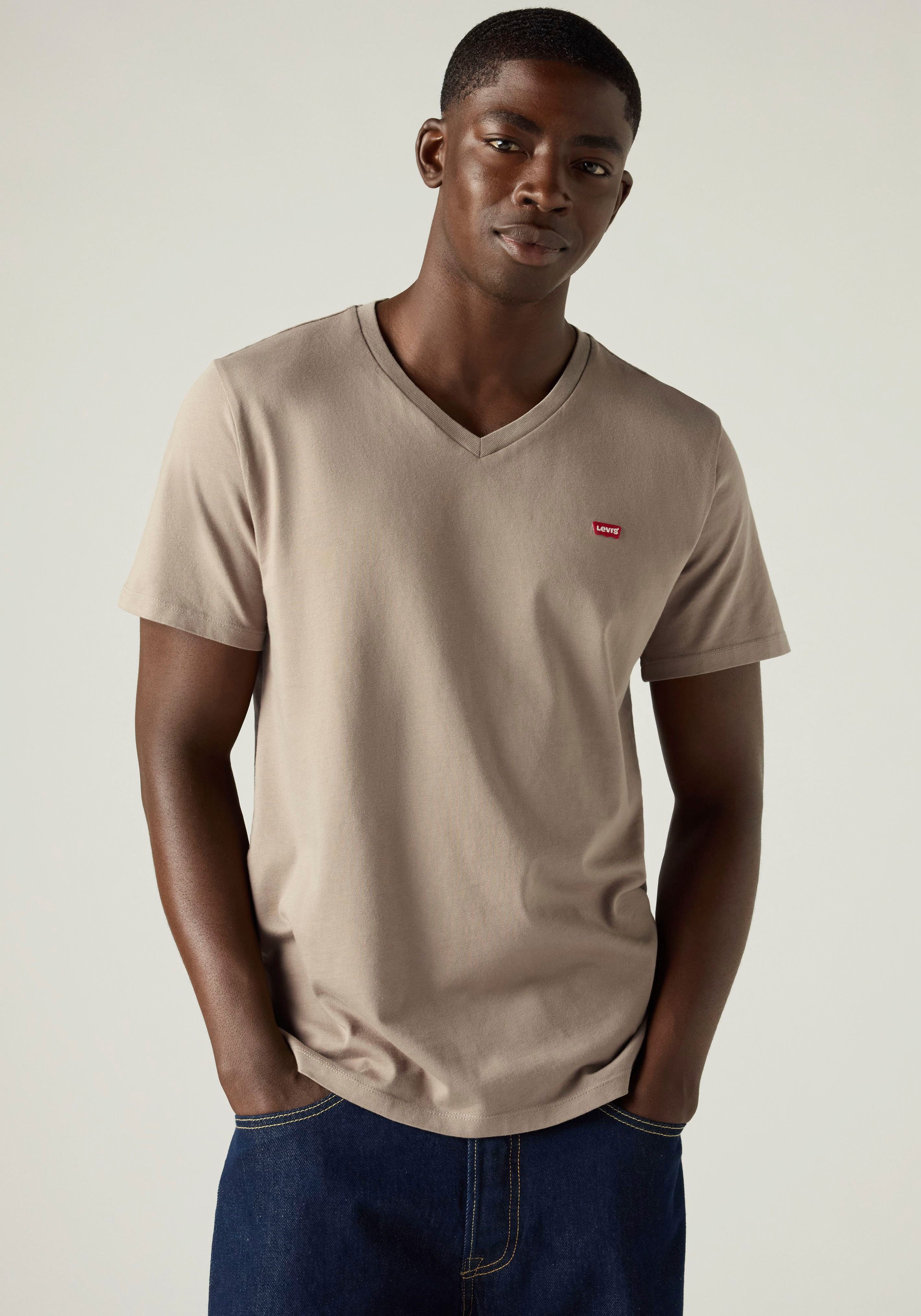 Levi's® V-Shirt LE ORIGINAL HM VNECK mit Logostickerei