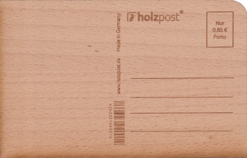Postkarte Holzpostkarte haben "iBrett persönliche neue Sie - 1 Nachricht"
